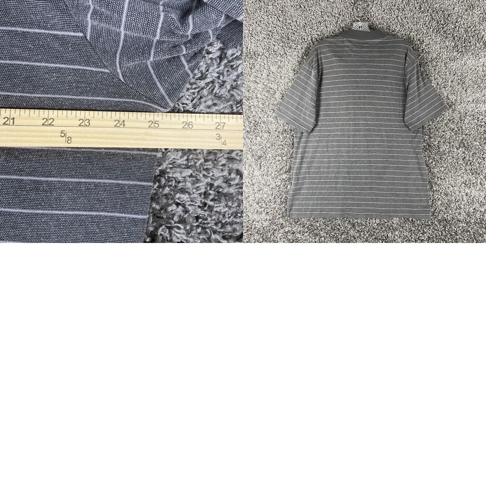 Vintage GLACIER Polo Shirt Men XL Gray Striped Polo Shirt Regular Size XL Mens Size US XL / EU 56 / 4 - 8 Thumbnail