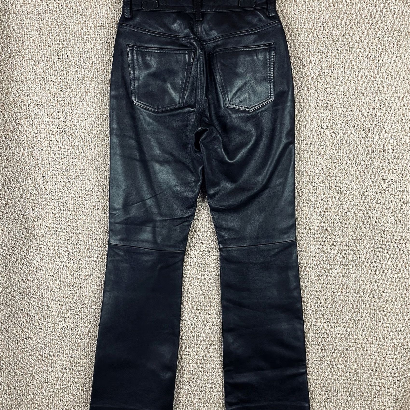 Old Navy Vintage Old Navy Leather Pants - 1 26x29 Black Grunge 90s Y2K Indie Goth Punk T132 Size 25" / US 0 / IT 36 - 3 Thumbnail