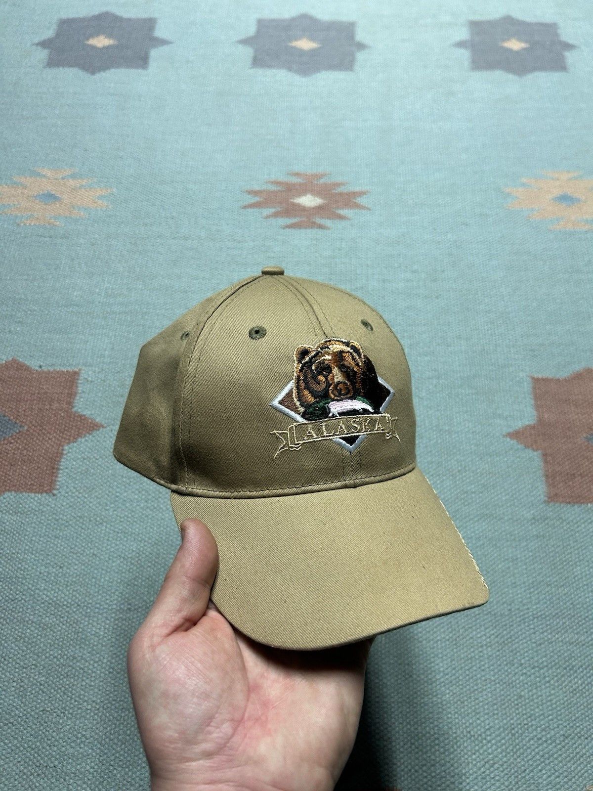 Vintage Vtg strap hat Alaska Denali national park bear animal nature Size ONE SIZE - 1 Thumbnail