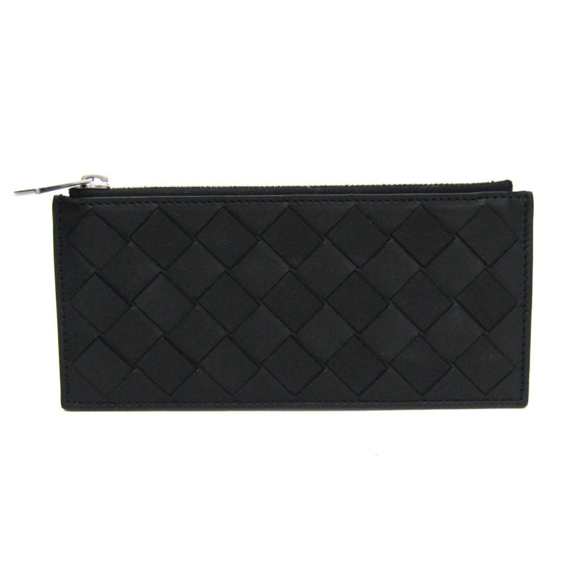 Bottega Veneta Bottega Veneta Maxi Intrecciato Women,Men Leather Coin Purse/coin Case Black Size ONE SIZE - 1 Thumbnail