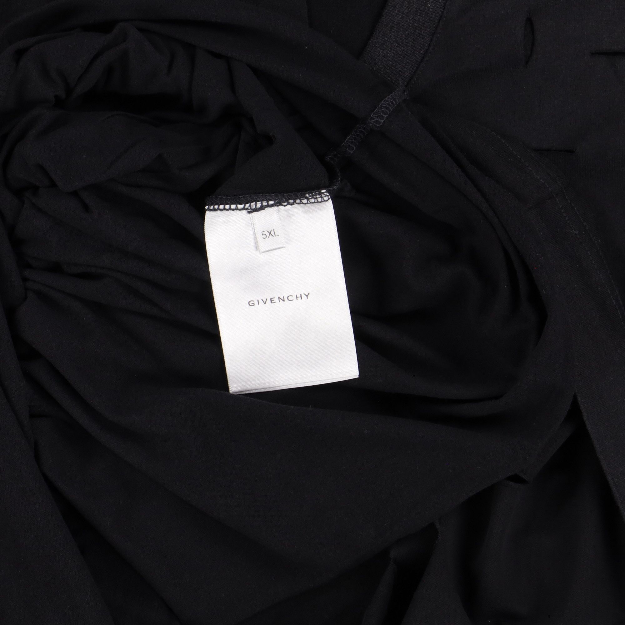 Givenchy Washed Black Double Layer Cut-Out Oversized T-Shirt Size US XXL / EU 58 / 5 - 6 Thumbnail