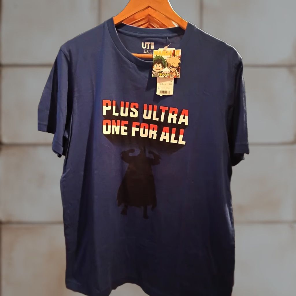 Uniqlo NWT Uniqlo My Hero Academia Manga Tee L Blue Plus Ultra Japanese Tags Anime Shirt Mens Size US L / EU 52-54 / 3 - 1 Thumbnail