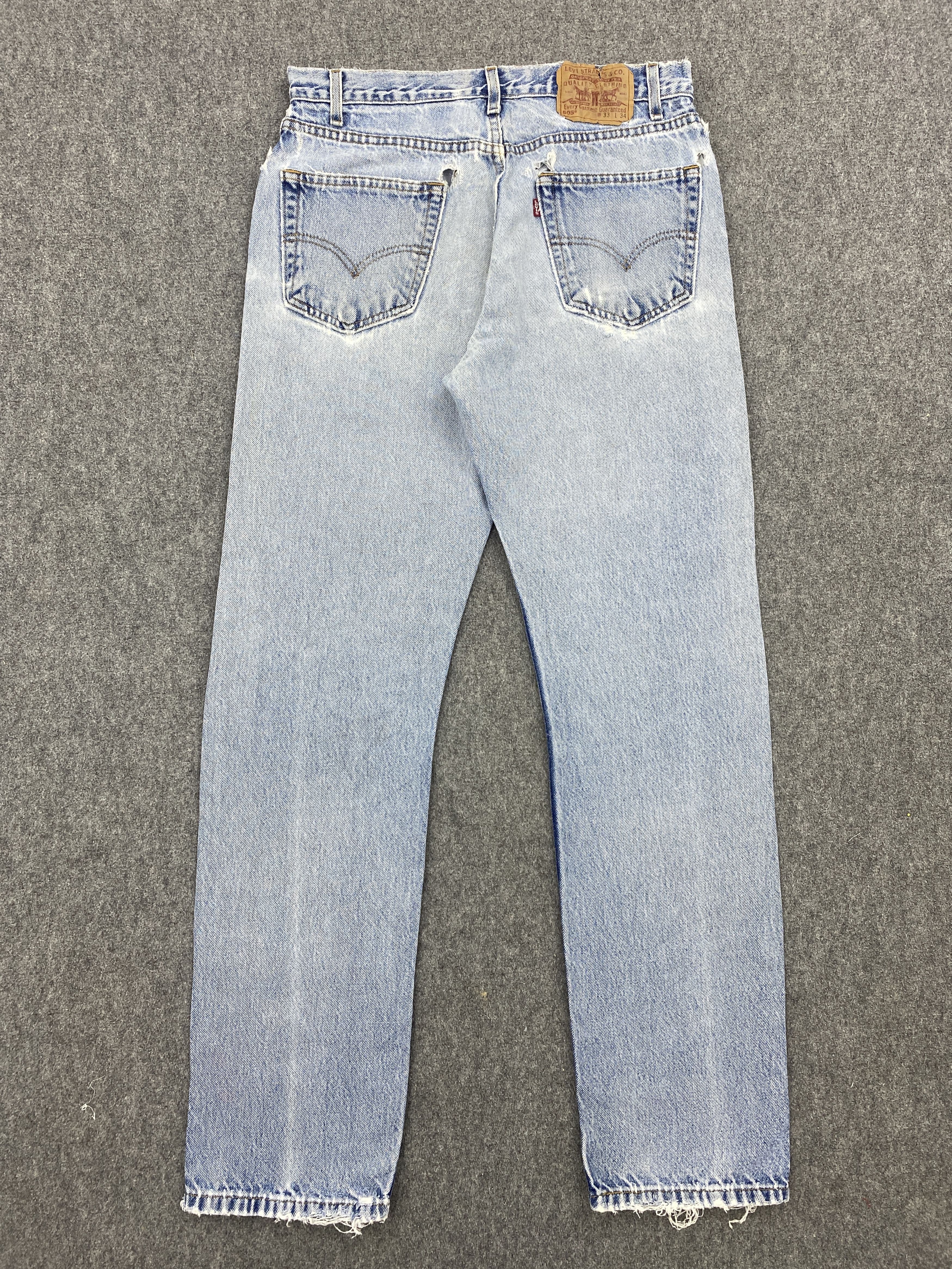 Levi's Vintage 90s Distressed Levis 505 Light Washed Jeans DP2655 Size US 32 / EU 48 - 3 Thumbnail