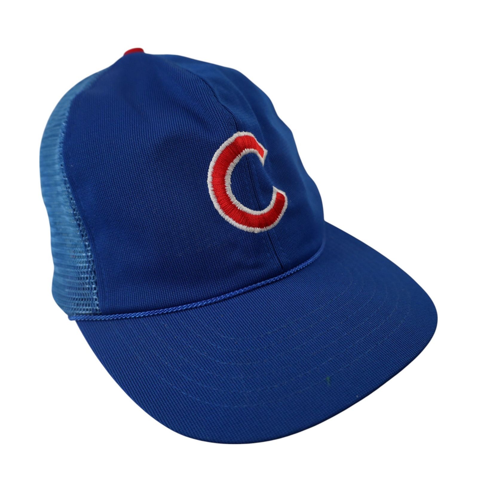 MLB Vintage 80s Chicago Cubs Mesh Trucker Hat Size ONE SIZE - 2 Thumbnail