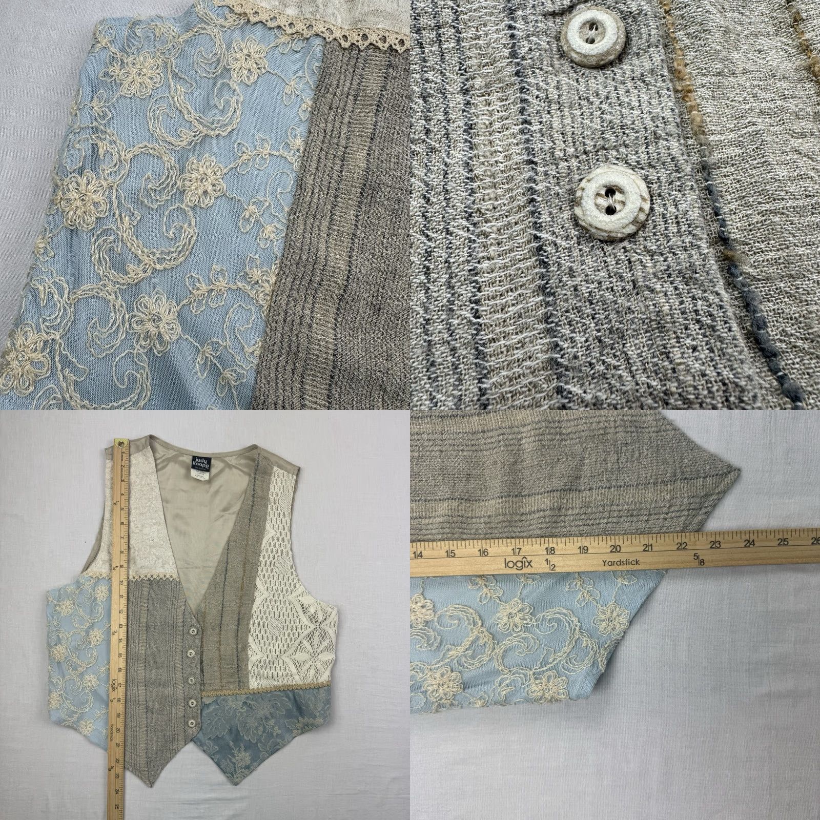 Vintage VINTAGE Judy Knapp Linen Blend Floral Vest Women Large Casual 1980s USA Size L / US 10 / IT 46 - 8 Thumbnail