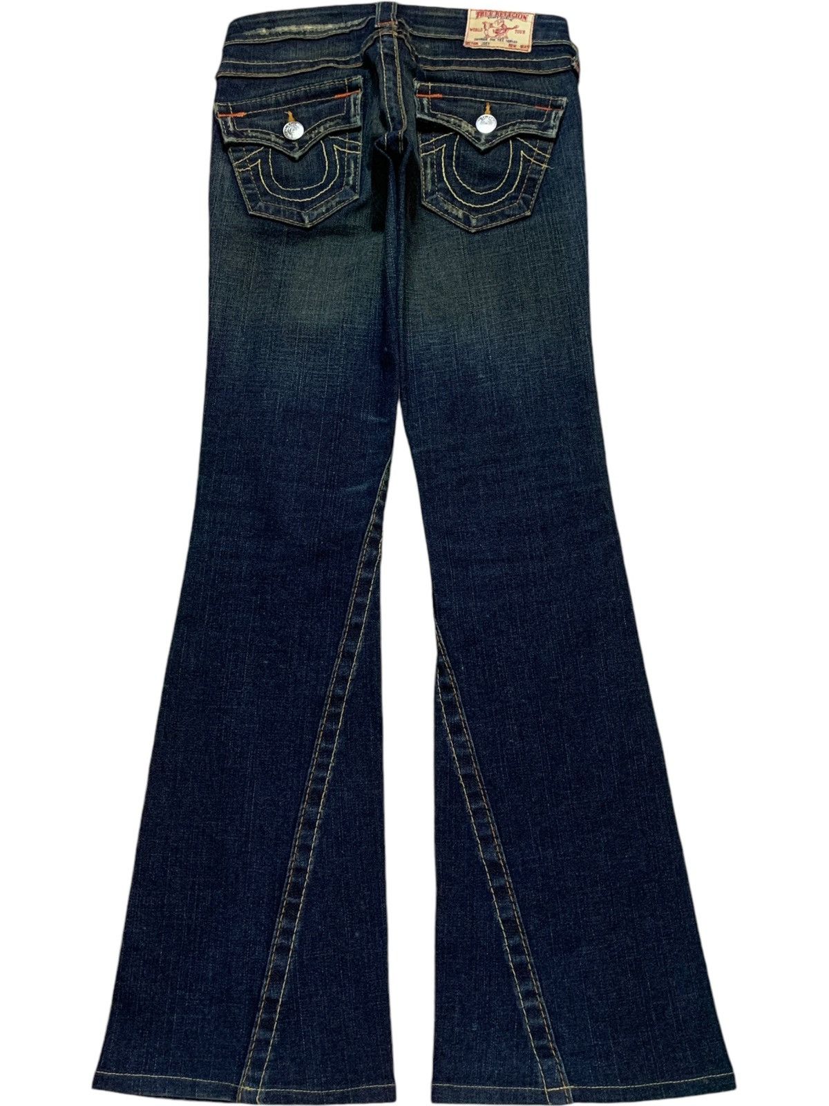 True Religion Vintage USA True Religion Mud Wash Distressed Flare Jeans Size 26" / US 2 / IT 38 - 2 Thumbnail