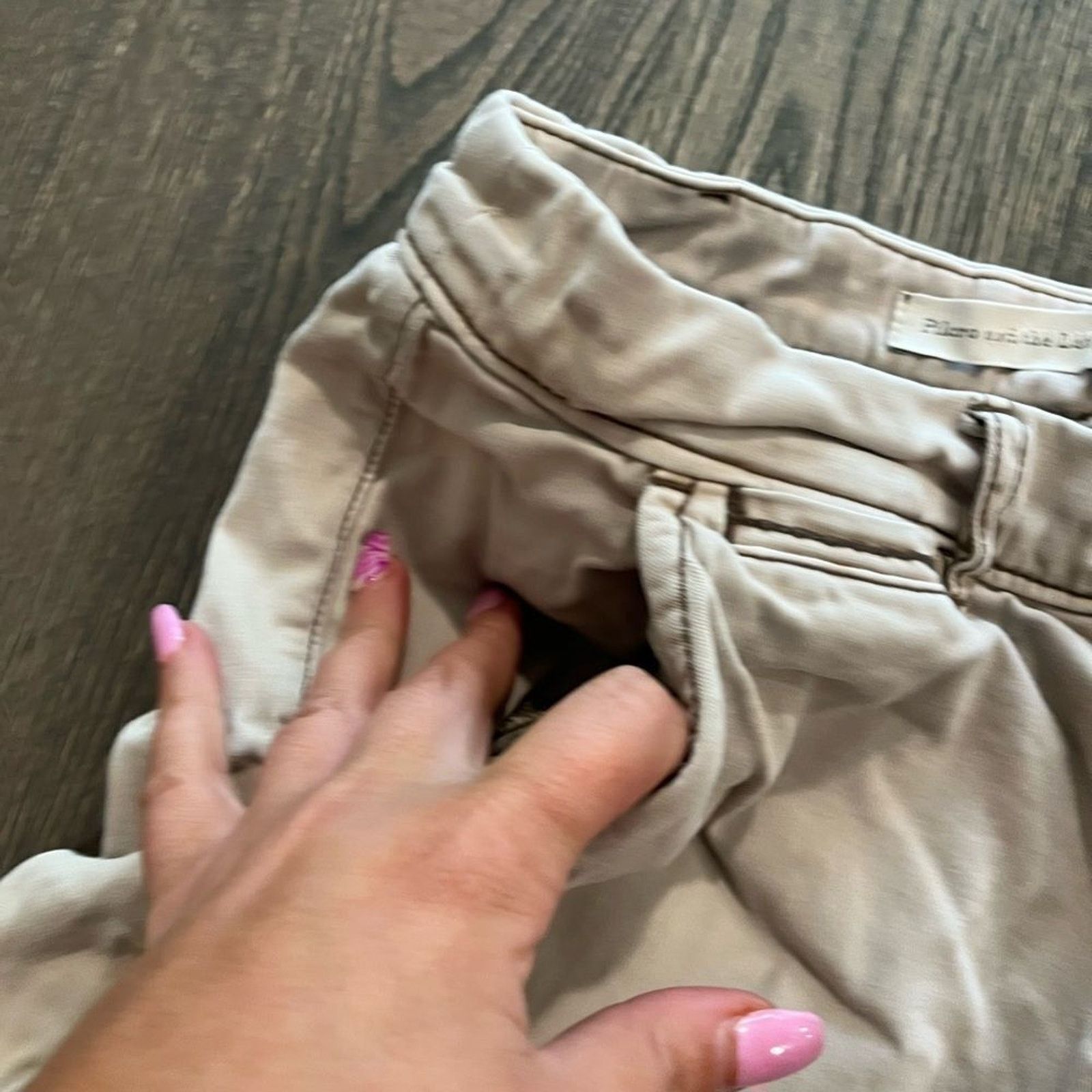 Vintage Anthropologie Pilcro Hyphen Tan Denim Shorts Size 31 Size 31" - 3 Thumbnail