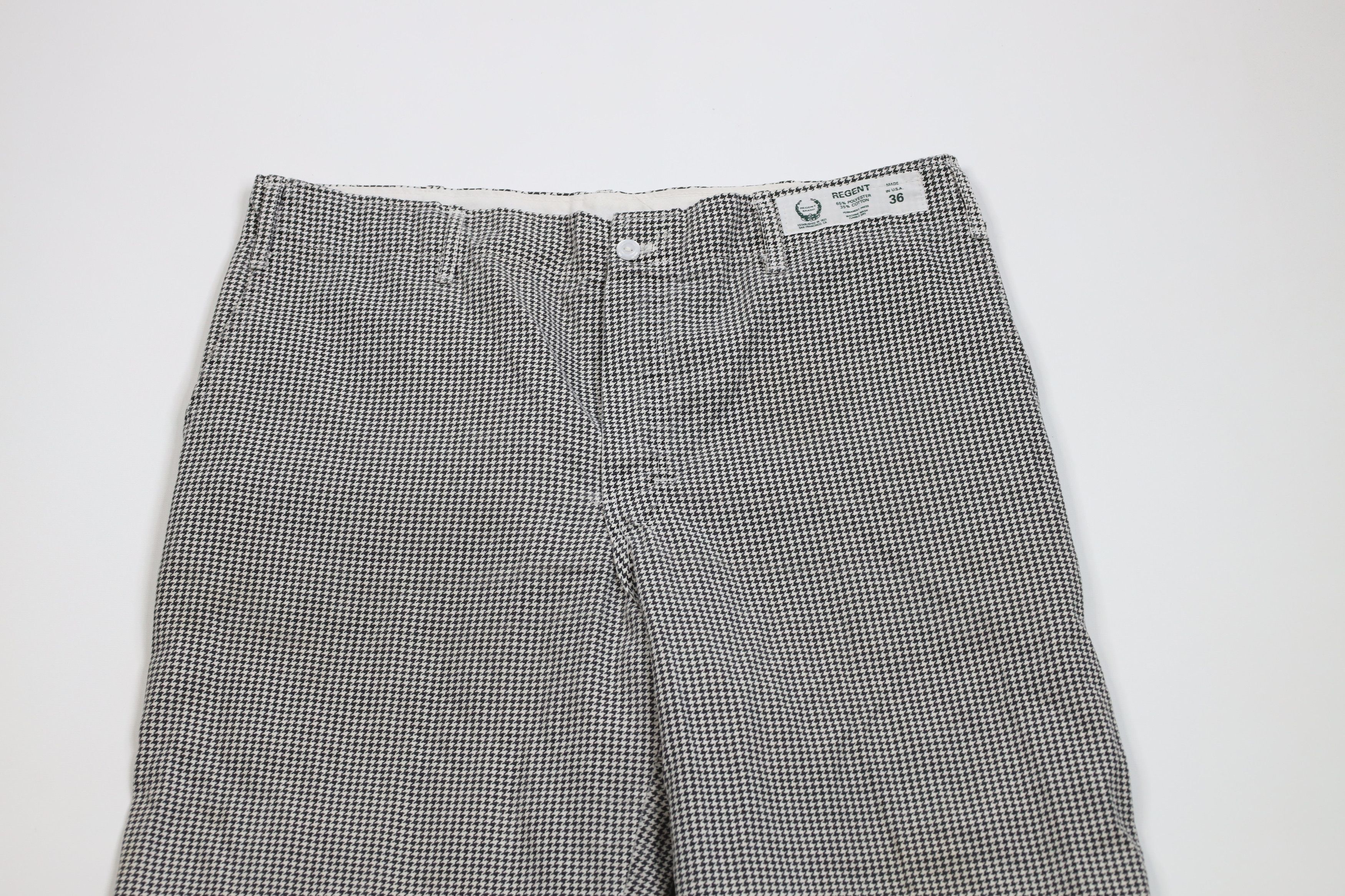 Vintage Vintage 70s Streetwear Houndstooth Wide Leg Pants USA Size US 36 / EU 52 - 2 Thumbnail