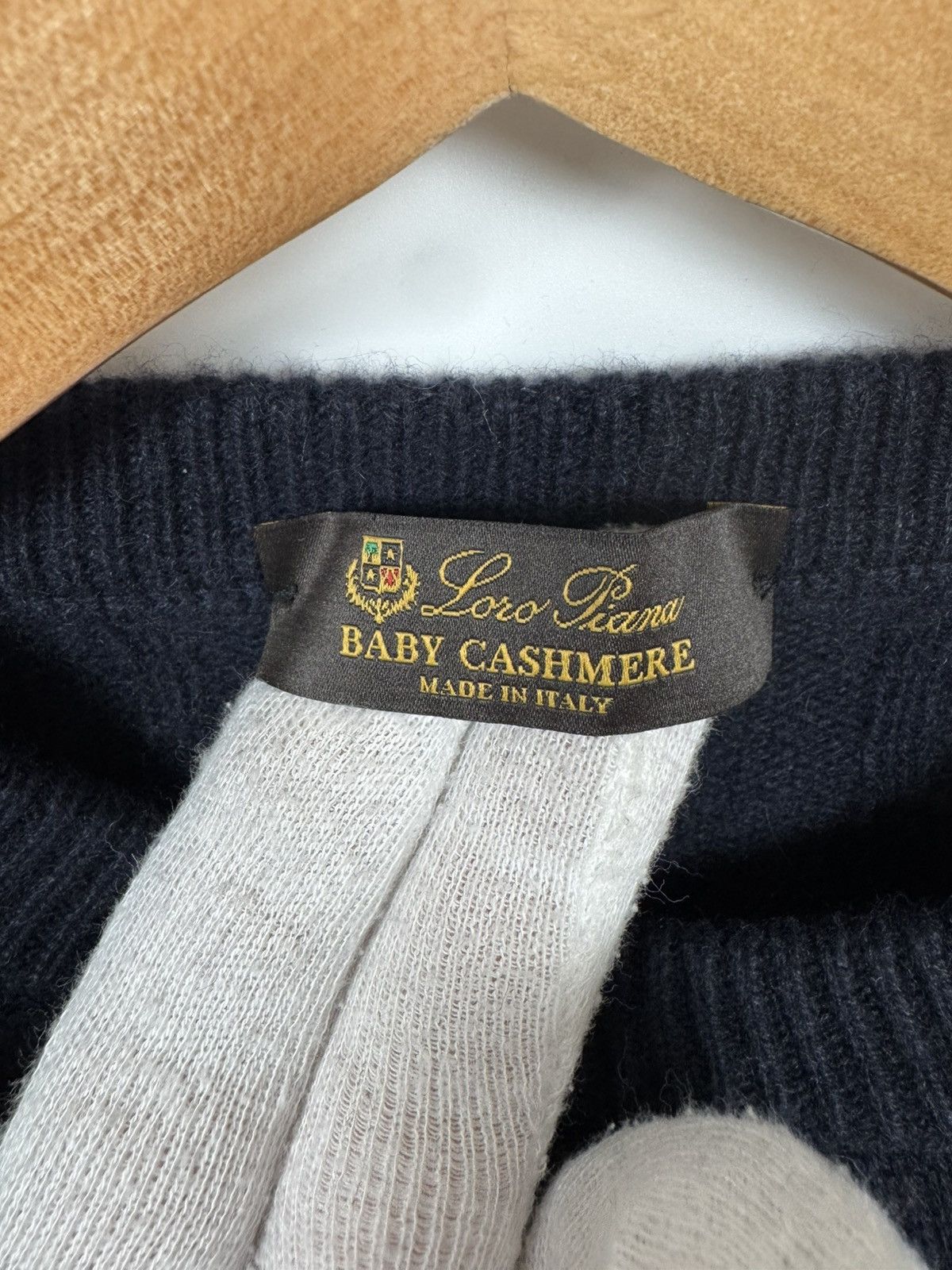 Loro Piana Loro Piana Baby Cashmere Navy Cable Knit Sweater Size US M / EU 48-50 / 2 - 7 Thumbnail