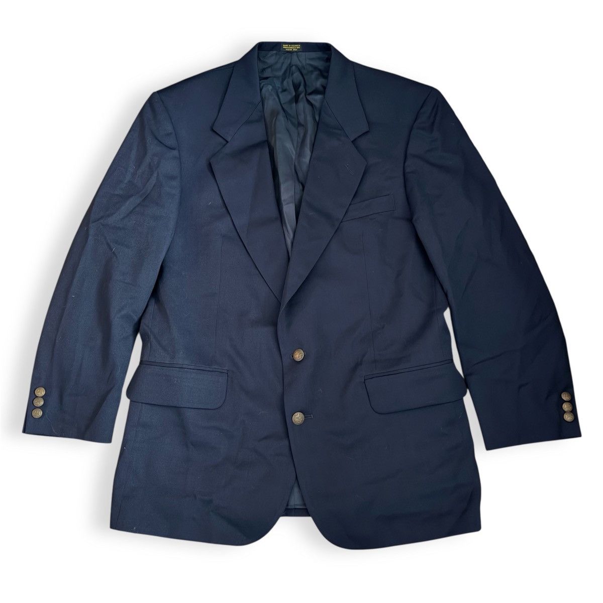 Oscar De La Renta TG Men’s Oscar de la Renta Suit Jacket Blazer Navy Wool Size 42R - 1 Thumbnail