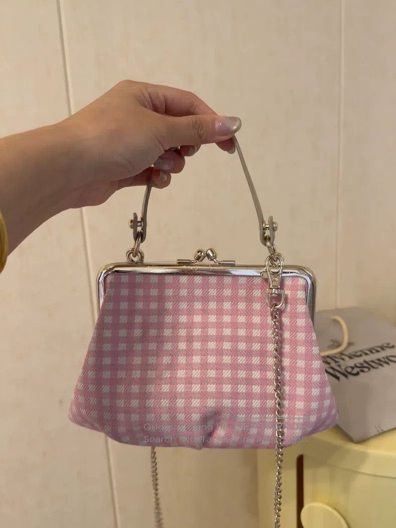 Vivienne Westwood Vivienne Westwood size os Colorful logo, pink plaid, dumpli Size ONE SIZE - 7 Thumbnail