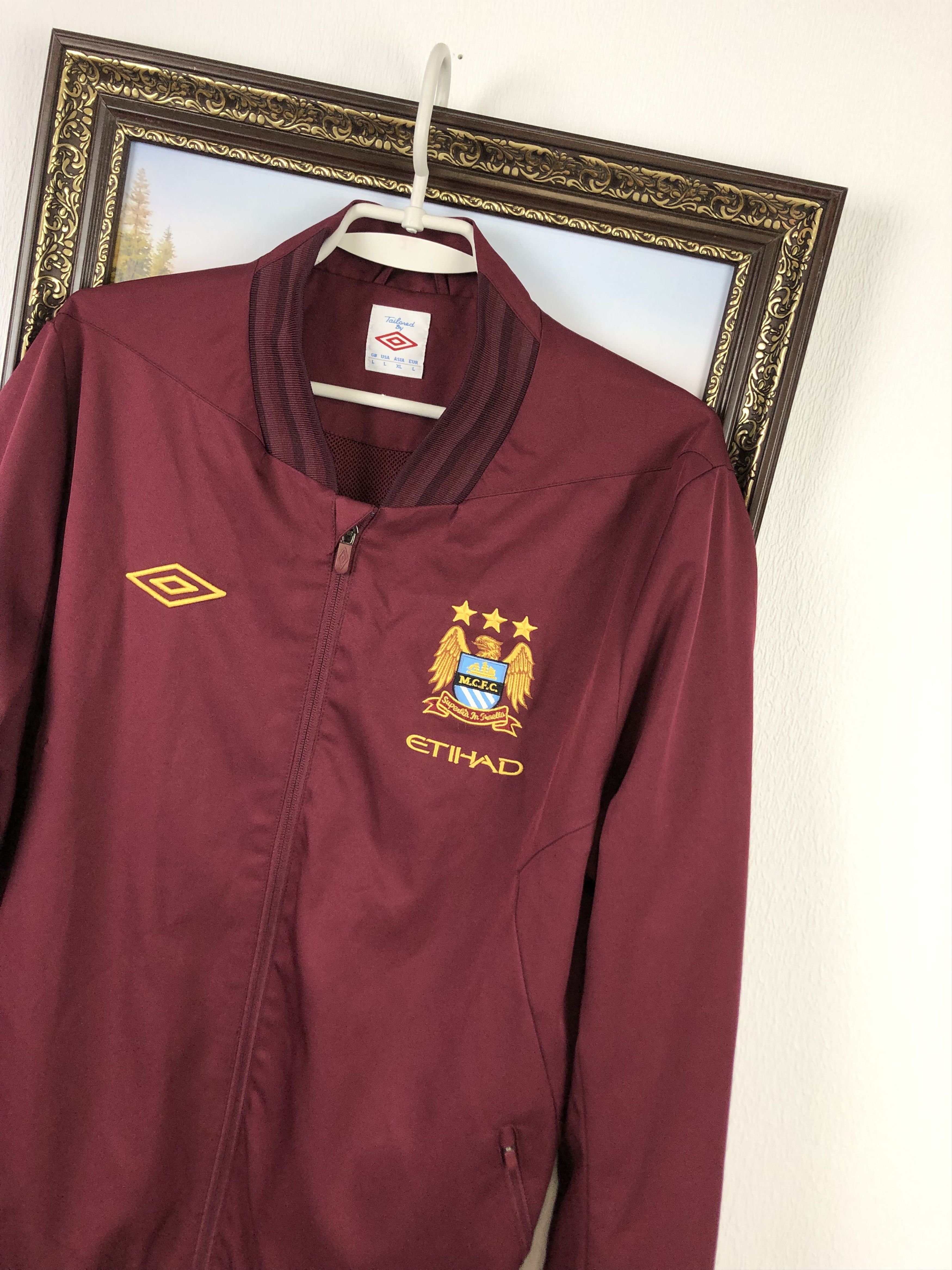 Vintage Vintage Manchester City Football Jacket Soccer Track Top Size US L / EU 52-54 / 3 - 4 Thumbnail