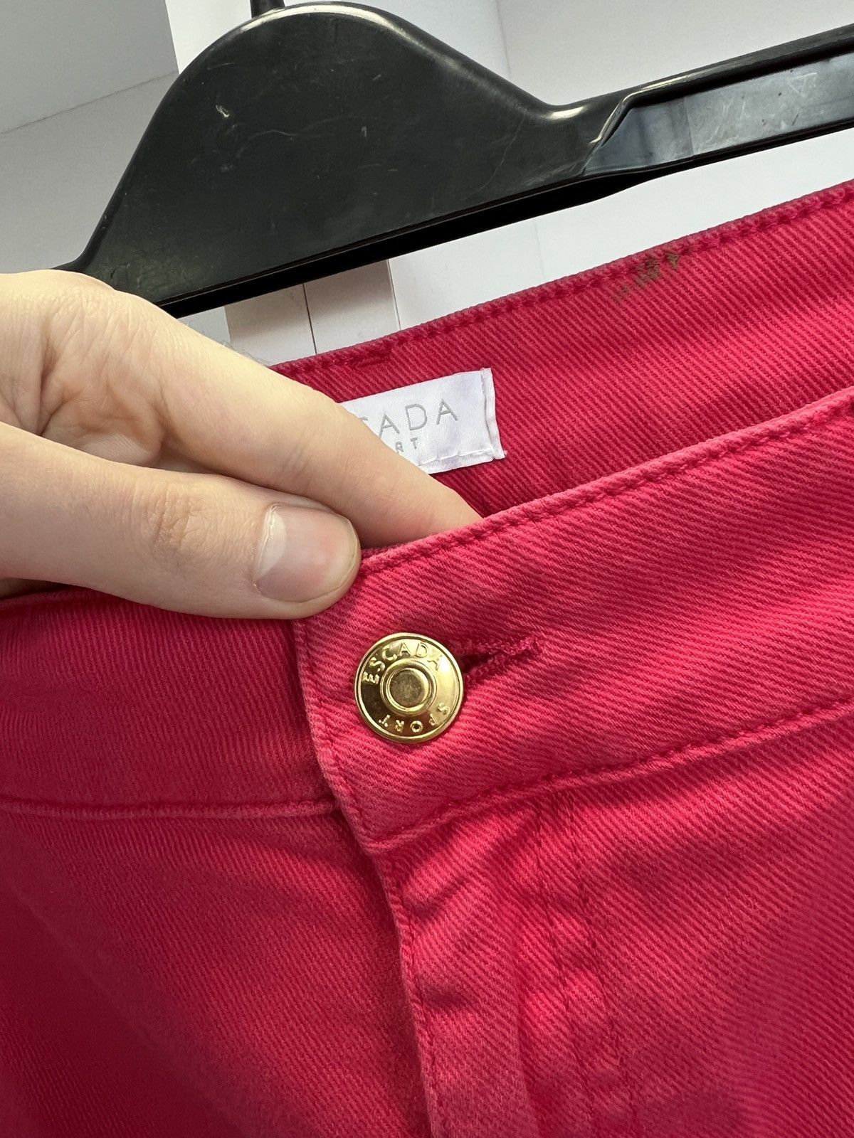Designer × Escada × Vintage Vintage Escada Sport Women’s Pink Jeans Logo Y2K Size 28" / US 6 / IT 42 - 6 Thumbnail
