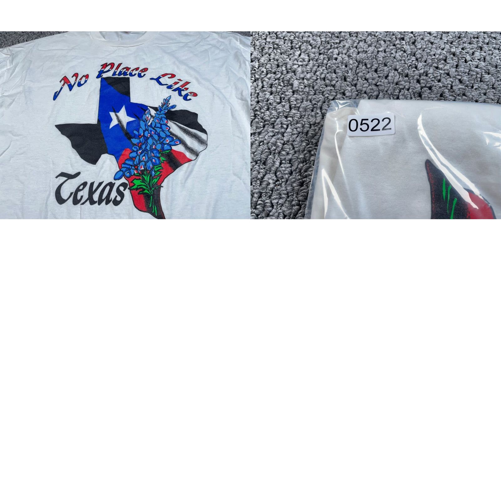 Jerzees VINTAGE Jerzees Texas Flag Print T-Shirt Adult XL White Men Short Sleeve Crew Neck 90s USA Made Size US XL / EU 56 / 4 - 8 Thumbnail