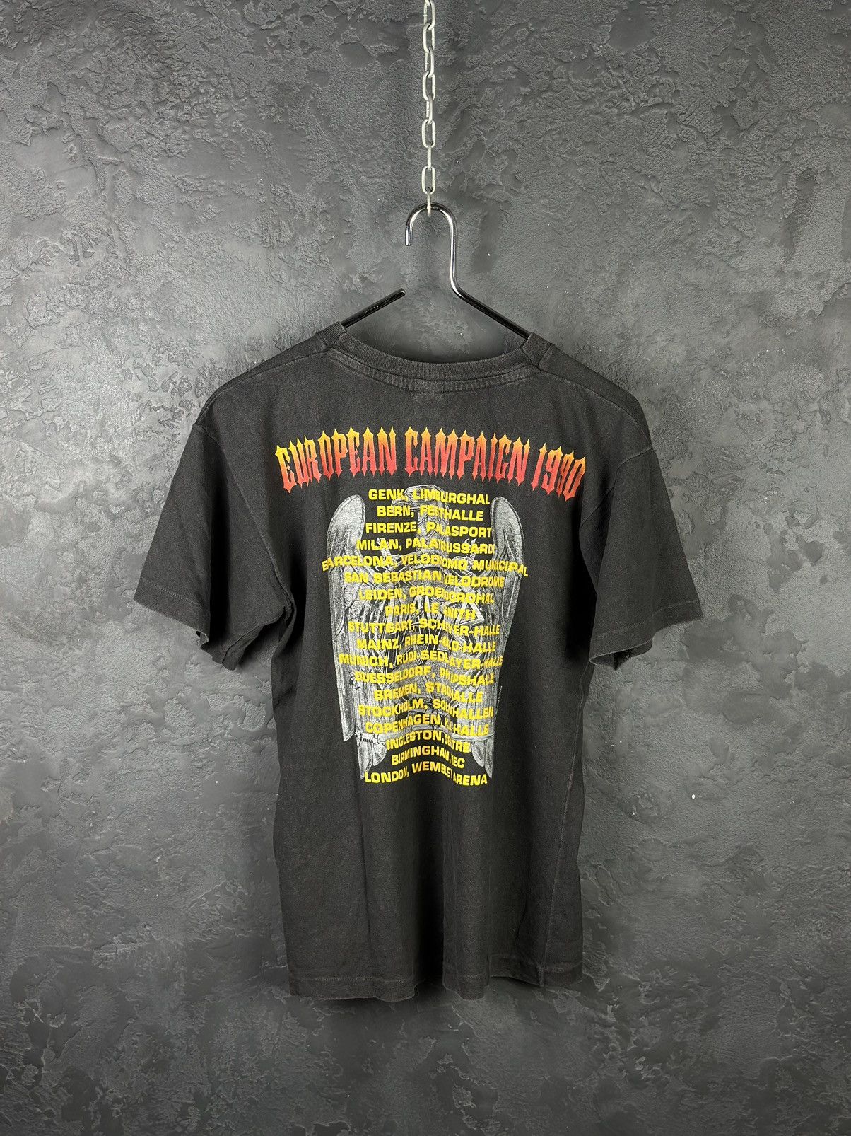 Vintage Vintage 1990 Slayer European Campaign Tour T-Shirt Size US M / EU 48-50 / 2 - 6 Thumbnail
