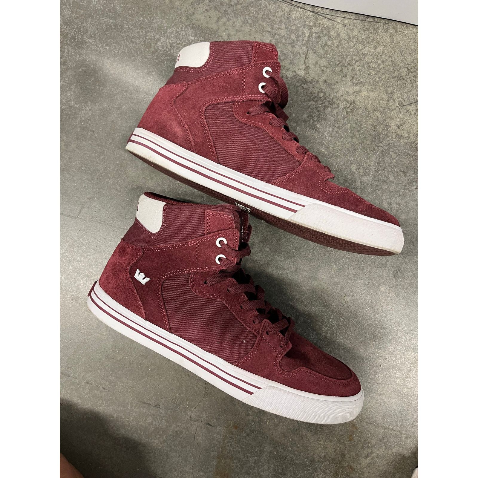 Supra Supra Men's Vaider Skate wine red shoe High Top 2023 size 11 Size US 11 / EU 44 - 3 Thumbnail