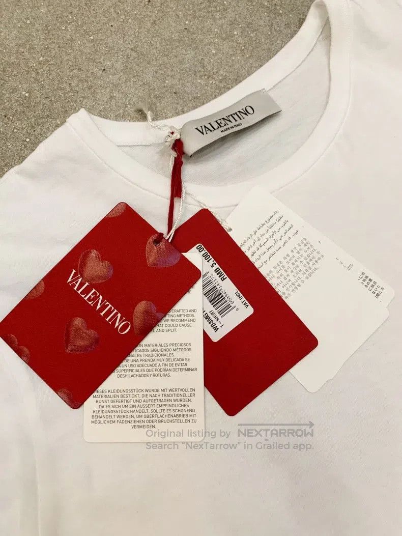 Valentino Valentino Valentine's Day limited edition white T-shirt Size S / US 4 / IT 40 - 3 Thumbnail