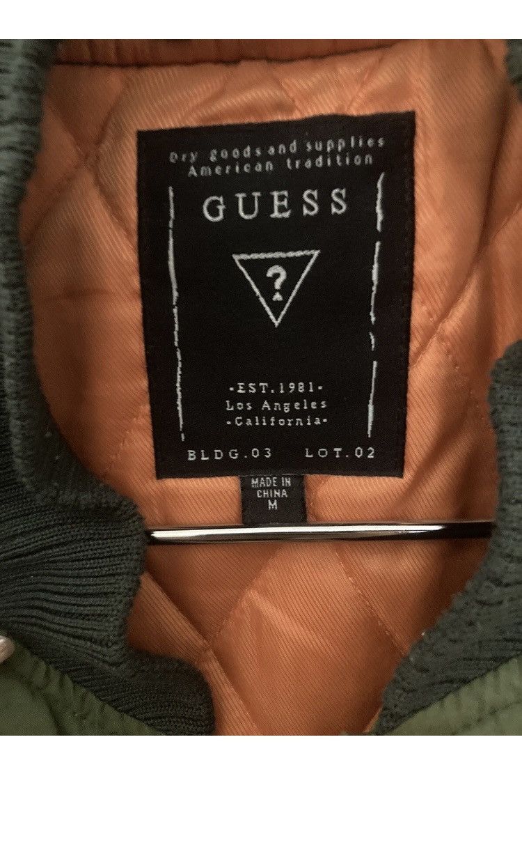 Guess GUESS Embroidered Flame MA-1 Bomber Jacket Green M Size US M / EU 48-50 / 2 - 2 Thumbnail