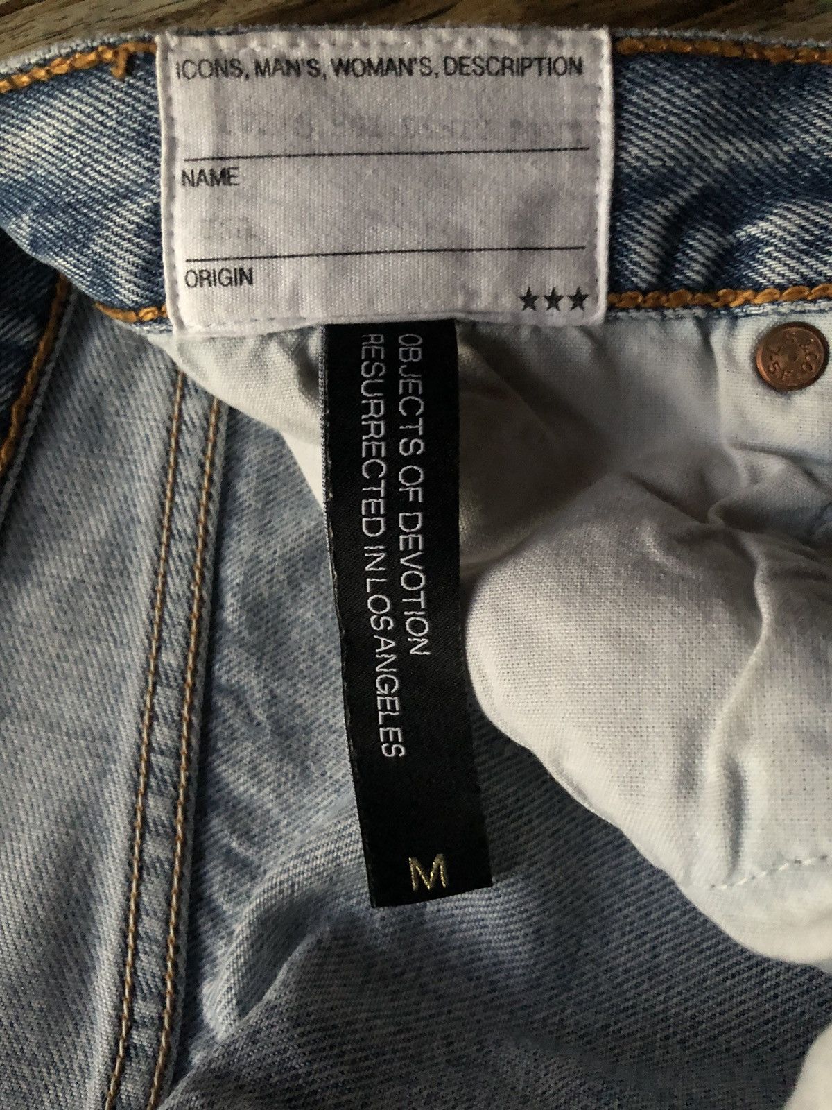 Levi's Vtg Reworked 501 USA Icons Distressed Cropped Blue Denim Size US 29 - 9 Thumbnail