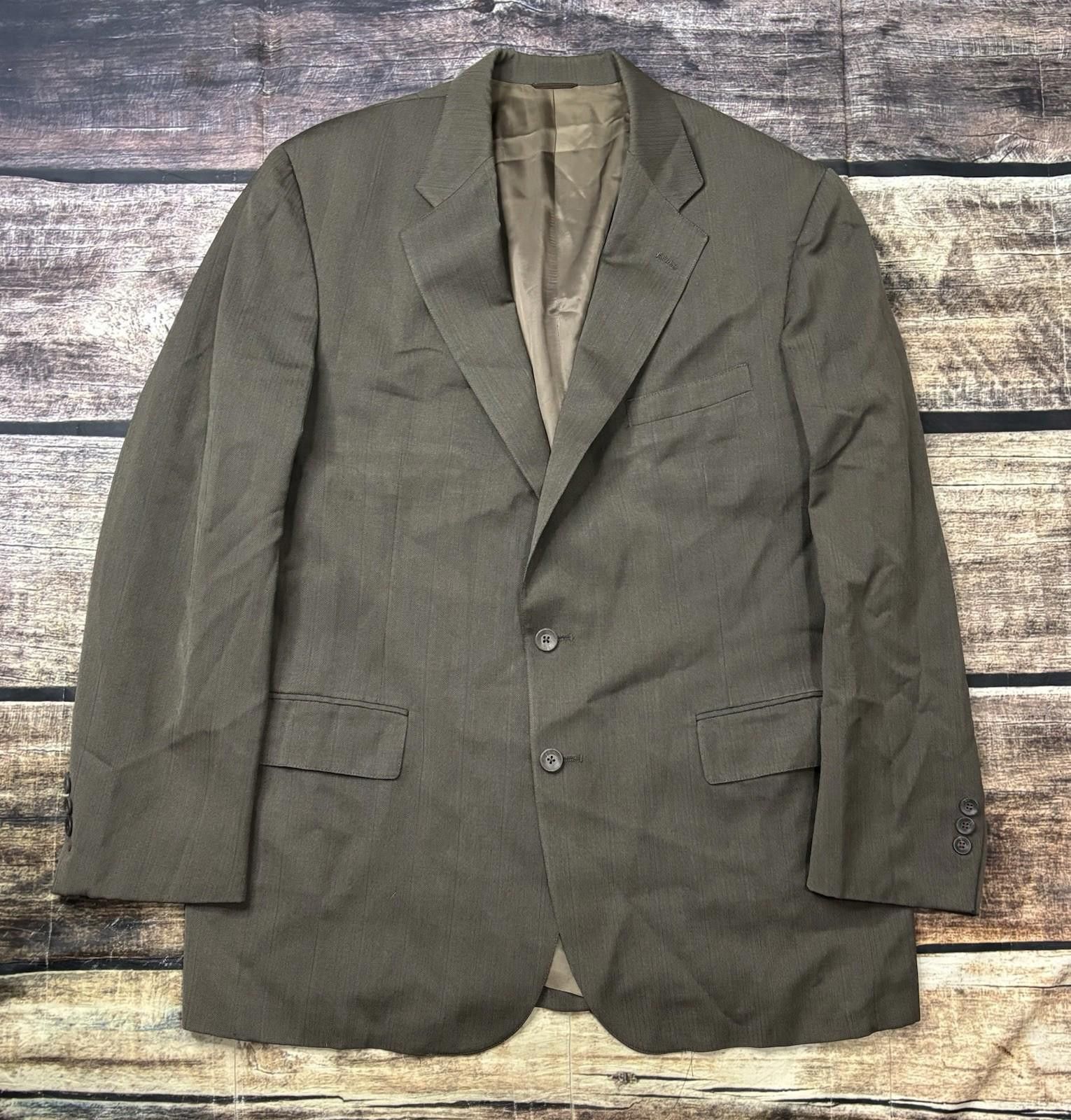 Barneys New York Barneys New York Blazer Jacket Mens 44R Virgin Wool Fishbone Size 44R - 1 Thumbnail