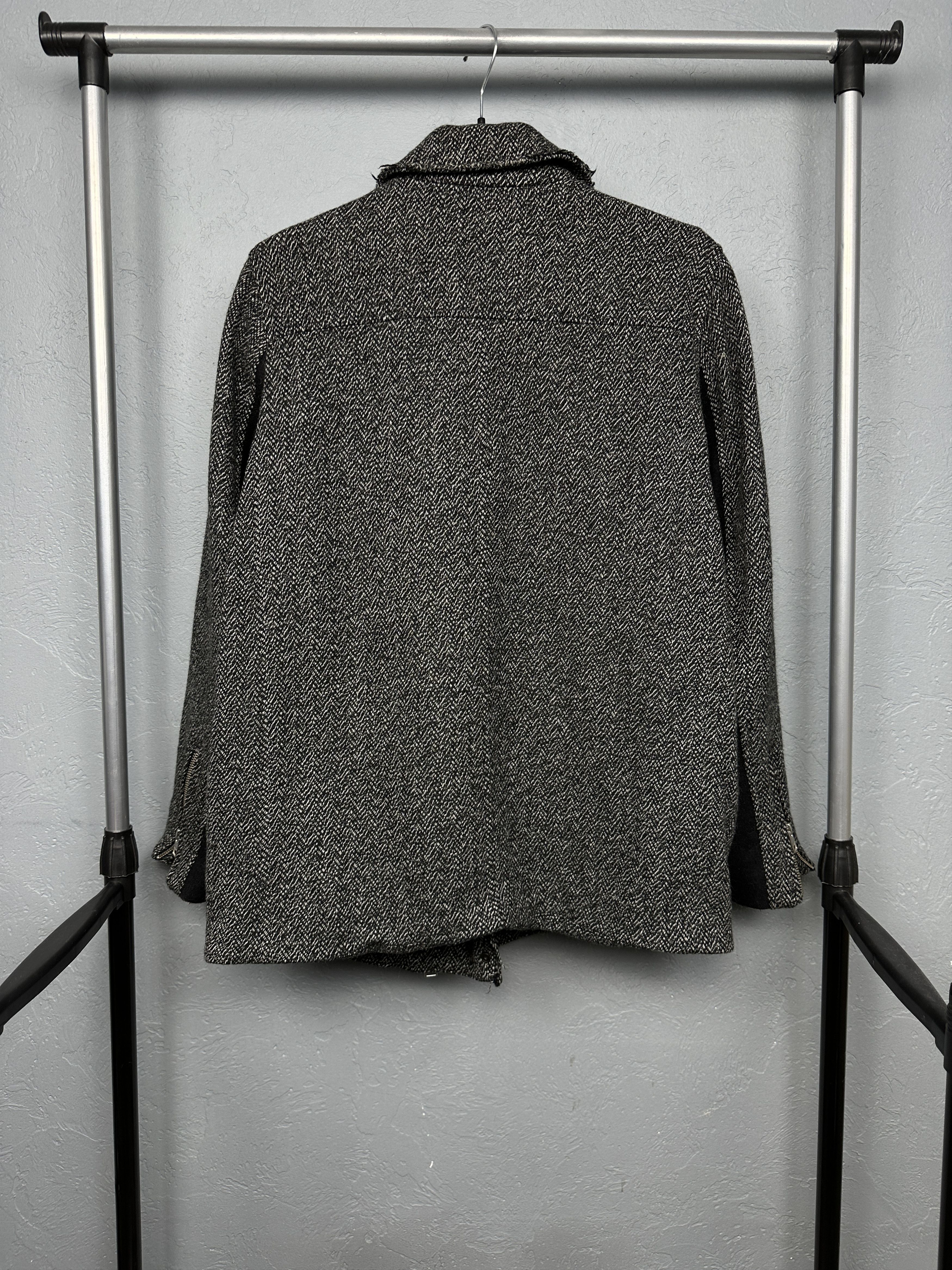 Allsaints Allsaints Womens Sinal Biker Check Wool Coat Jacket Size L / US 10 / IT 46 - 5 Thumbnail