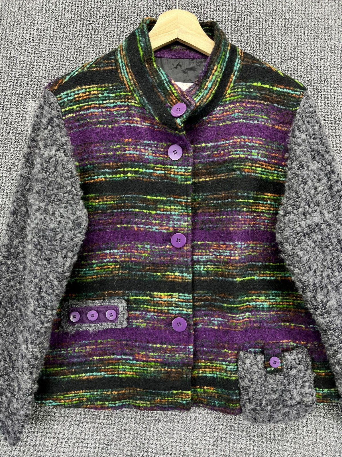 Japanese Brand Vintage Akawe Japanese Luxury Style Wool Cardigan Jacket Size M / US 6-8 / IT 42-44 - 4 Thumbnail
