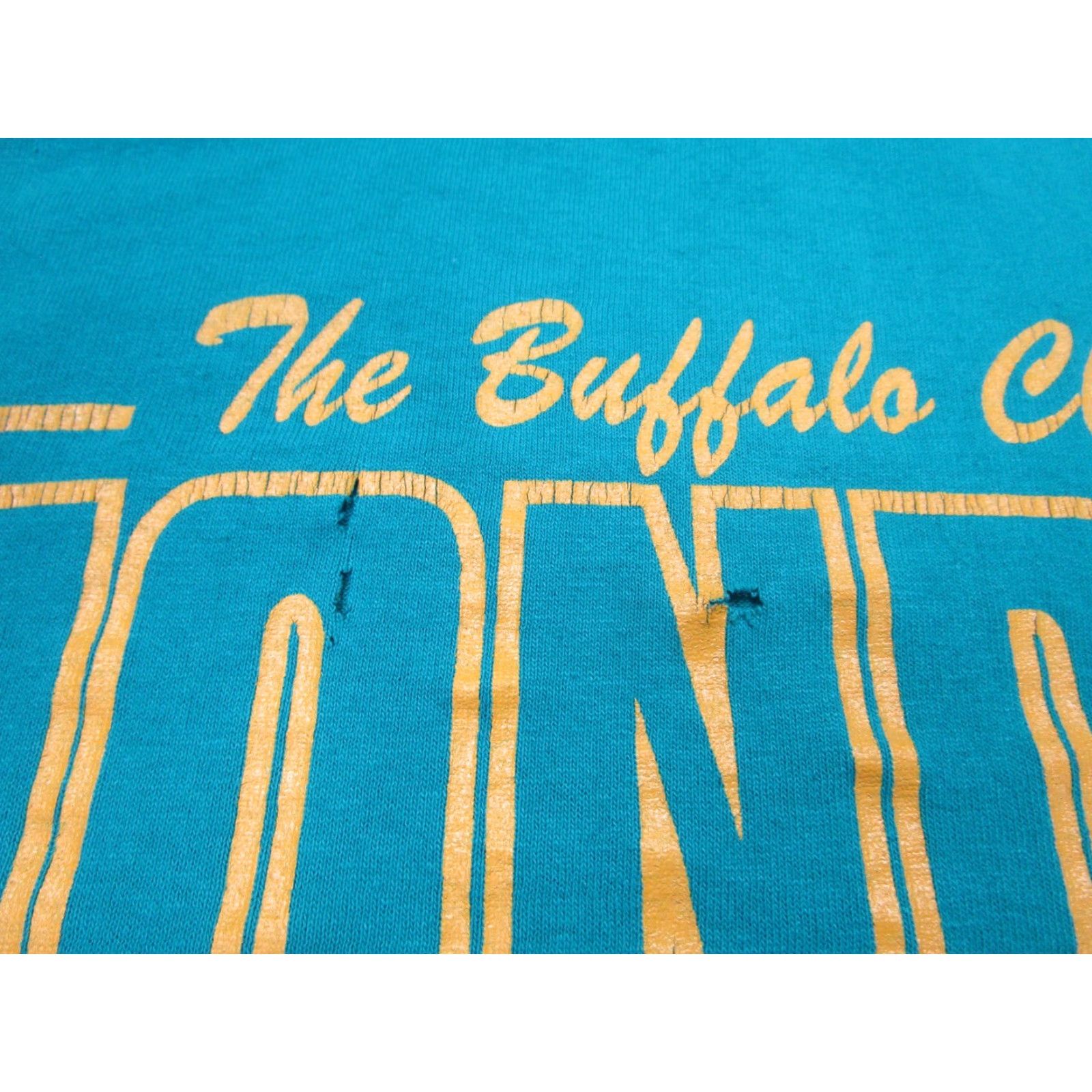 Hanes VINTAGE Hanes T-Shirt Buffalo Bills Monday Night Football Green 2XL Crew Neck Short Sleeve 90s Grunge Football Mens Size US XXL / EU 58 / 5 - 6 Thumbnail