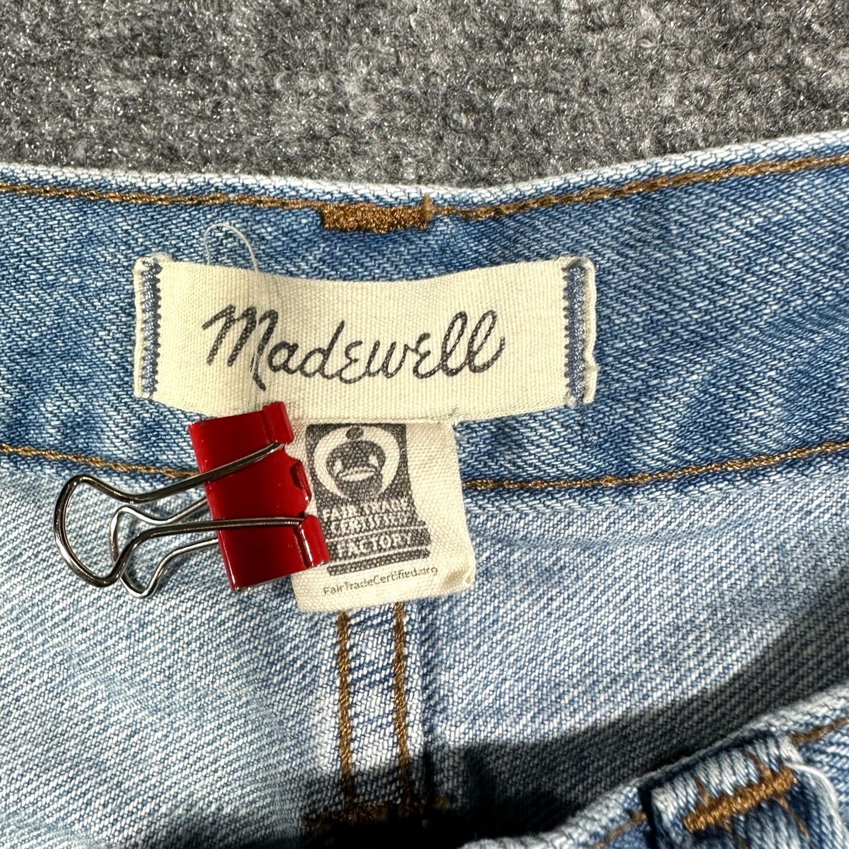 Madewell Madewell Denim Skirt Mini A Line Cotton Blue Pockets Raw Hem Zip Casual Western 28 Womens Regular Short Mid Rise Vintage? No (adjusted) Size 28" / US 6 / IT 42 - 4 Thumbnail