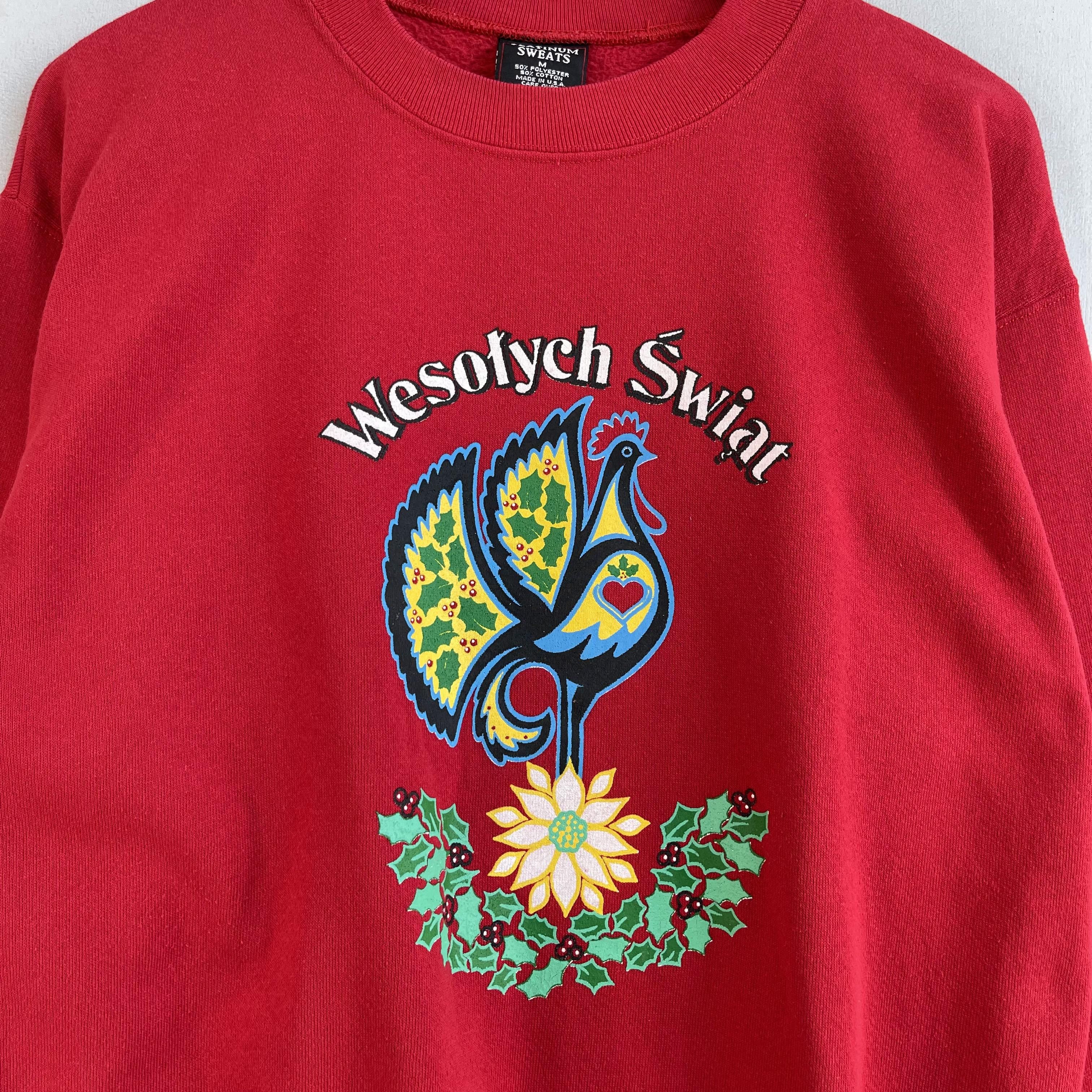 Vintage Vintage 90s Wesolych Swiat Christmas Printed Sweatshirt Size US M / EU 48-50 / 2 - 2 Thumbnail