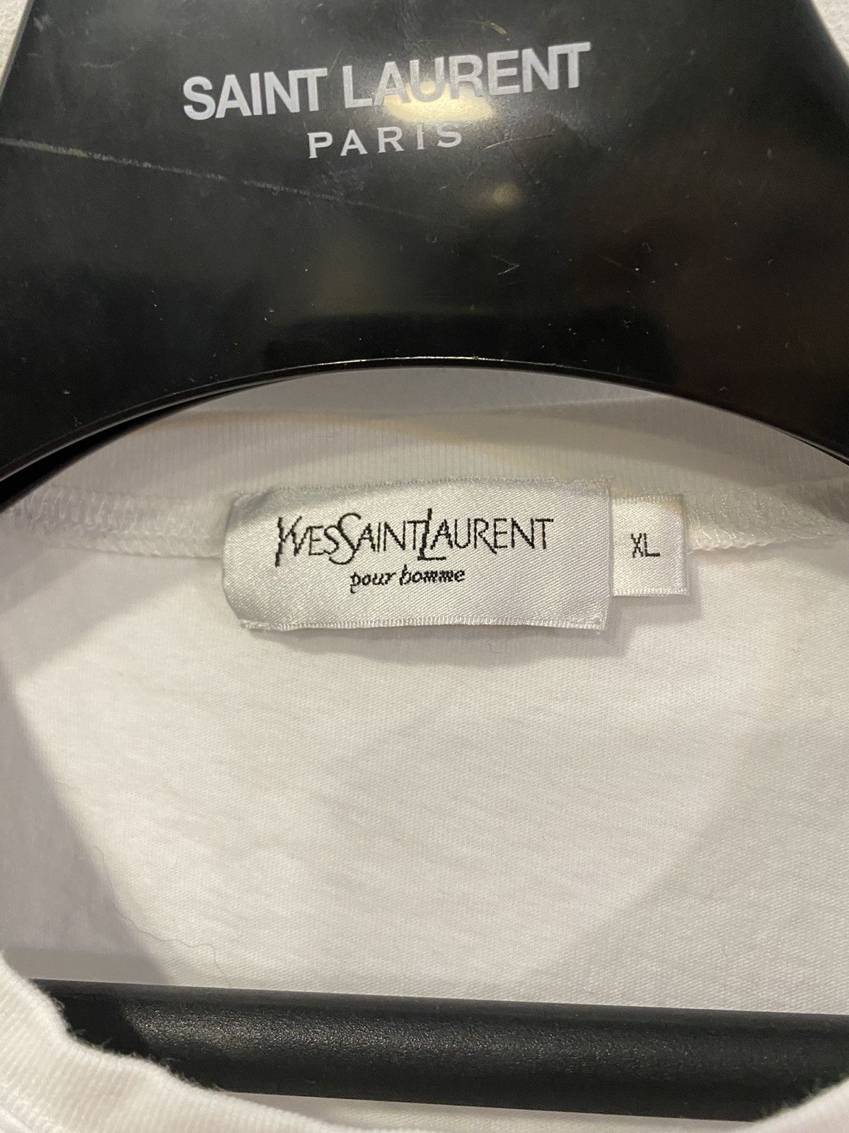 Yves Saint Laurent White YSL T-shirt Snow Size US L / EU 52-54 / 3 - 6 Thumbnail