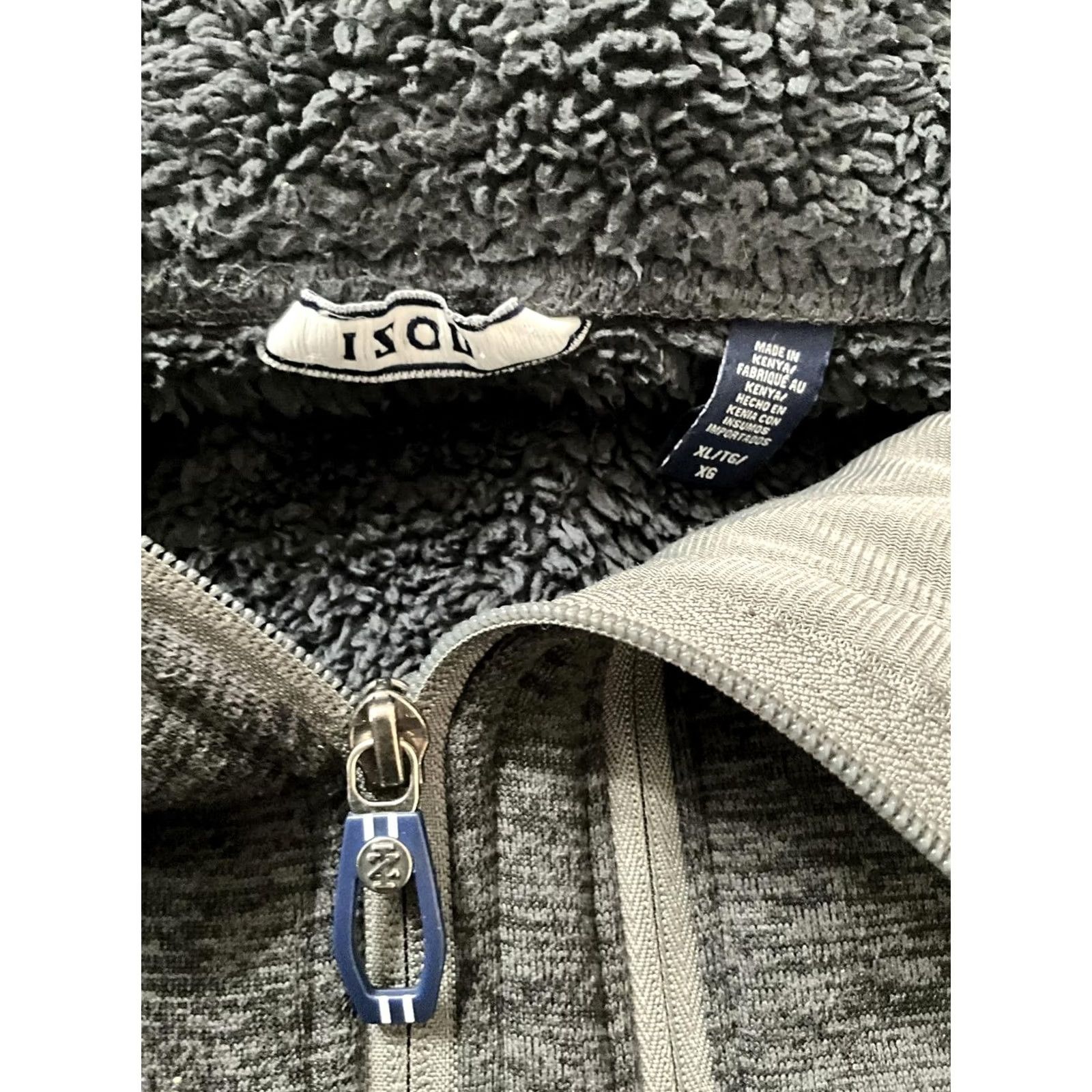 Izod IZOD Men's Gray Fleece Jacket Zip Pockets XL Regular Size US XL / EU 56 / 4 - 2 Thumbnail