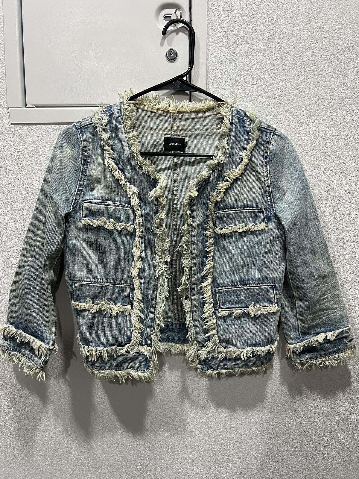 Other Le Ciel Blue Y2K Style Fur Lining Denim Jacket Size M / US 6-8 / IT 42-44 - 1 Thumbnail