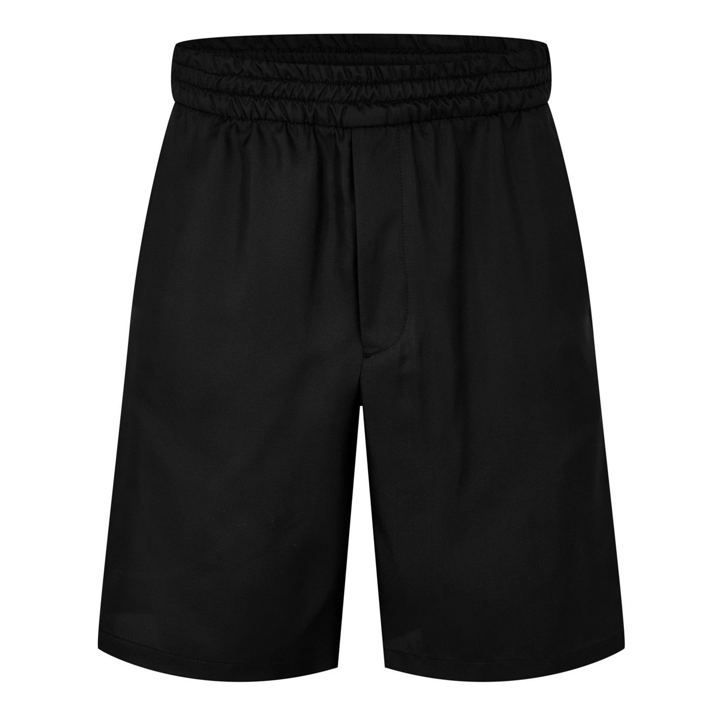 PRADA Silk Bermuda Logo Shorts