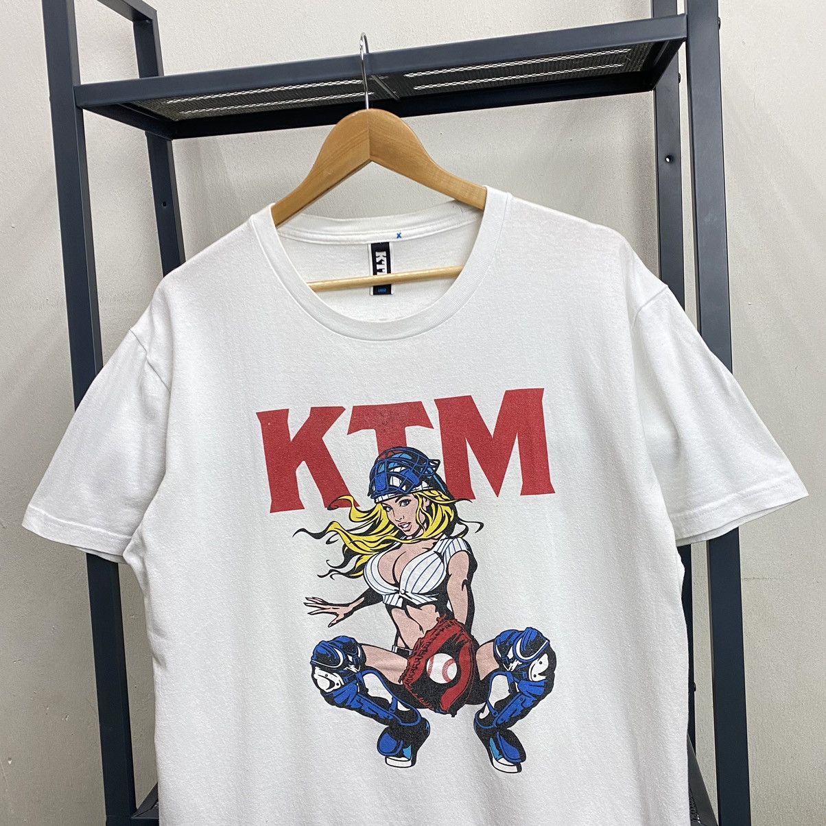 Japanese Brand × Vintage Vintage KTM Sexy Girl Catch Japanese Brand Tee Size US L / EU 52-54 / 3 - 3 Thumbnail