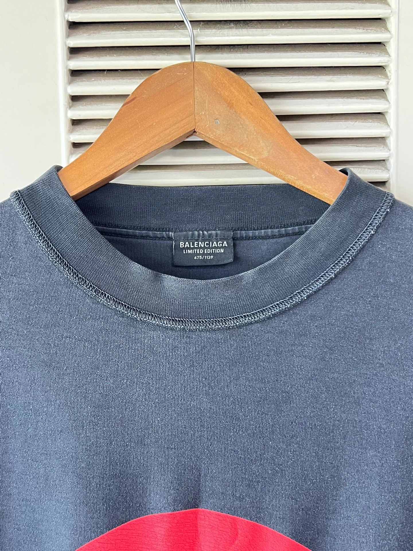 Balenciaga Balenciaga BFRND Prohibited Black Short Sleeve T-Shirt 4 Red Size US XL / EU 56 / 4 - 3 Thumbnail