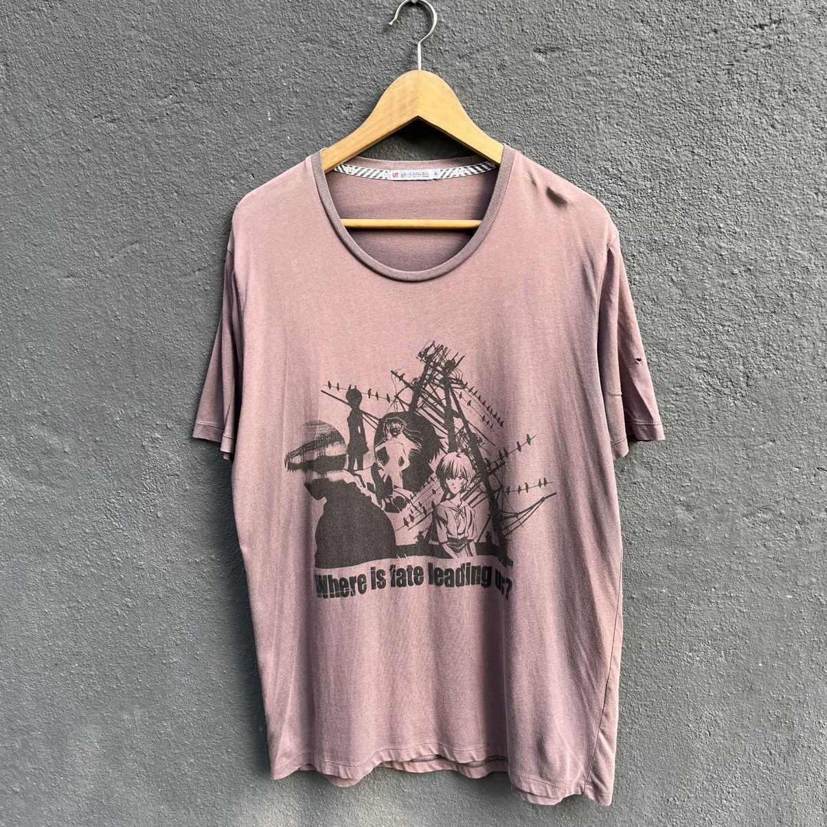 Anime Thrashed Faded Evangelion X Uniqlo Anime Tee Size US XL / EU 56 / 4 - 1 Thumbnail