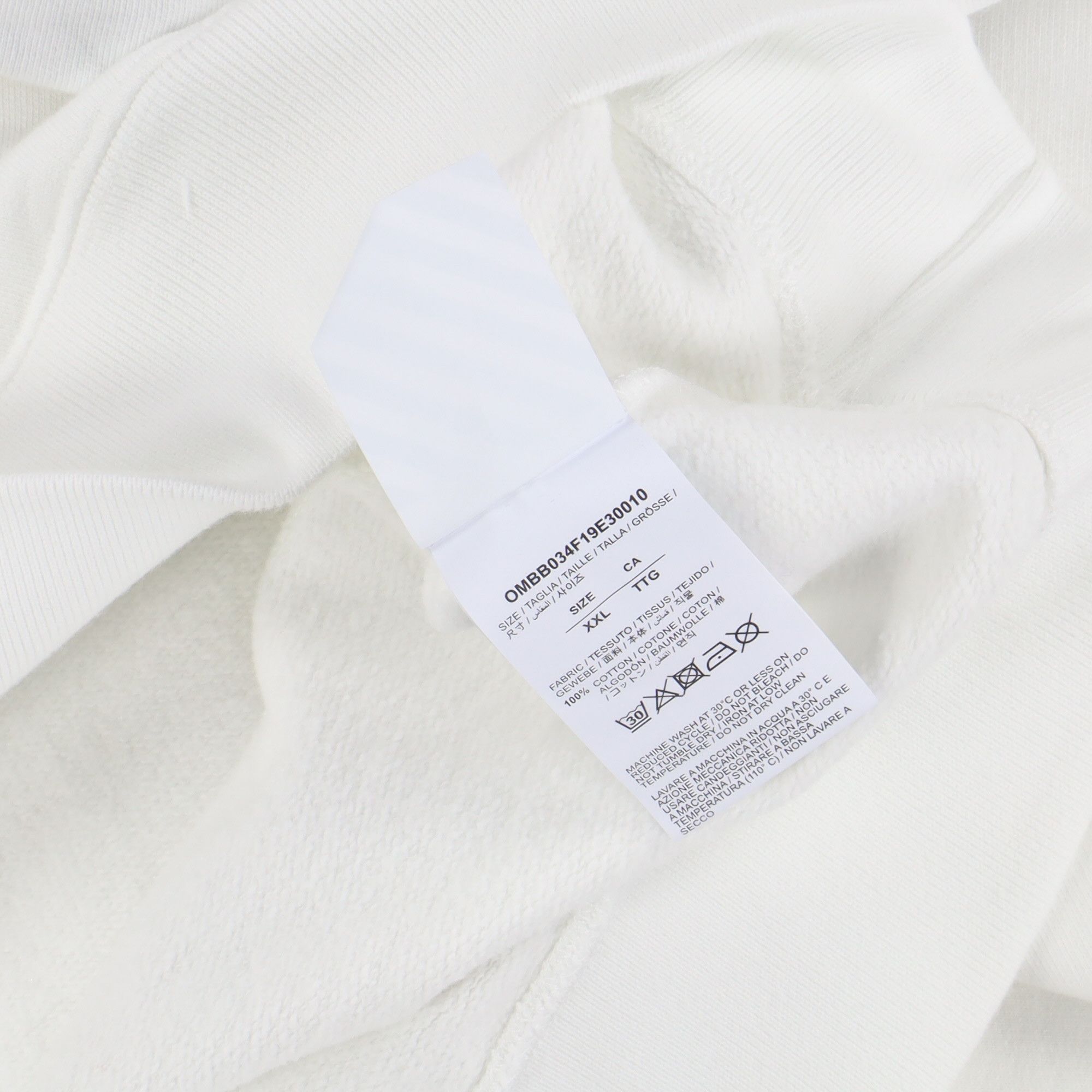 Off-White White Acrylic Arrows Logo Hoodie Size XXL / US 16-18 / IT 52-54 - 9 Thumbnail