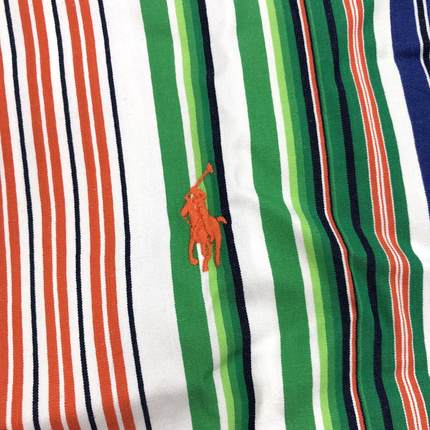 Polo Ralph Lauren Polo Ralph Lauren Shirt Bradford Classic Fit Multi-Stripe Button-Down Mens L Navy Green Orange White Black Size US L / EU 52-54 / 3 - 4 Thumbnail