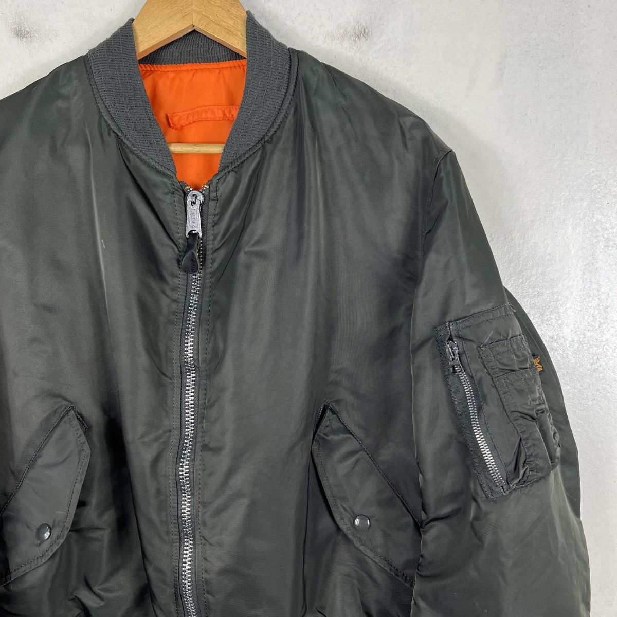Alpha Industries 🔥 VINTAGE RIOT ALPHA MA 1 REVERSIBLE BOMBER JACKET Size US L / EU 52-54 / 3 - 7 Thumbnail