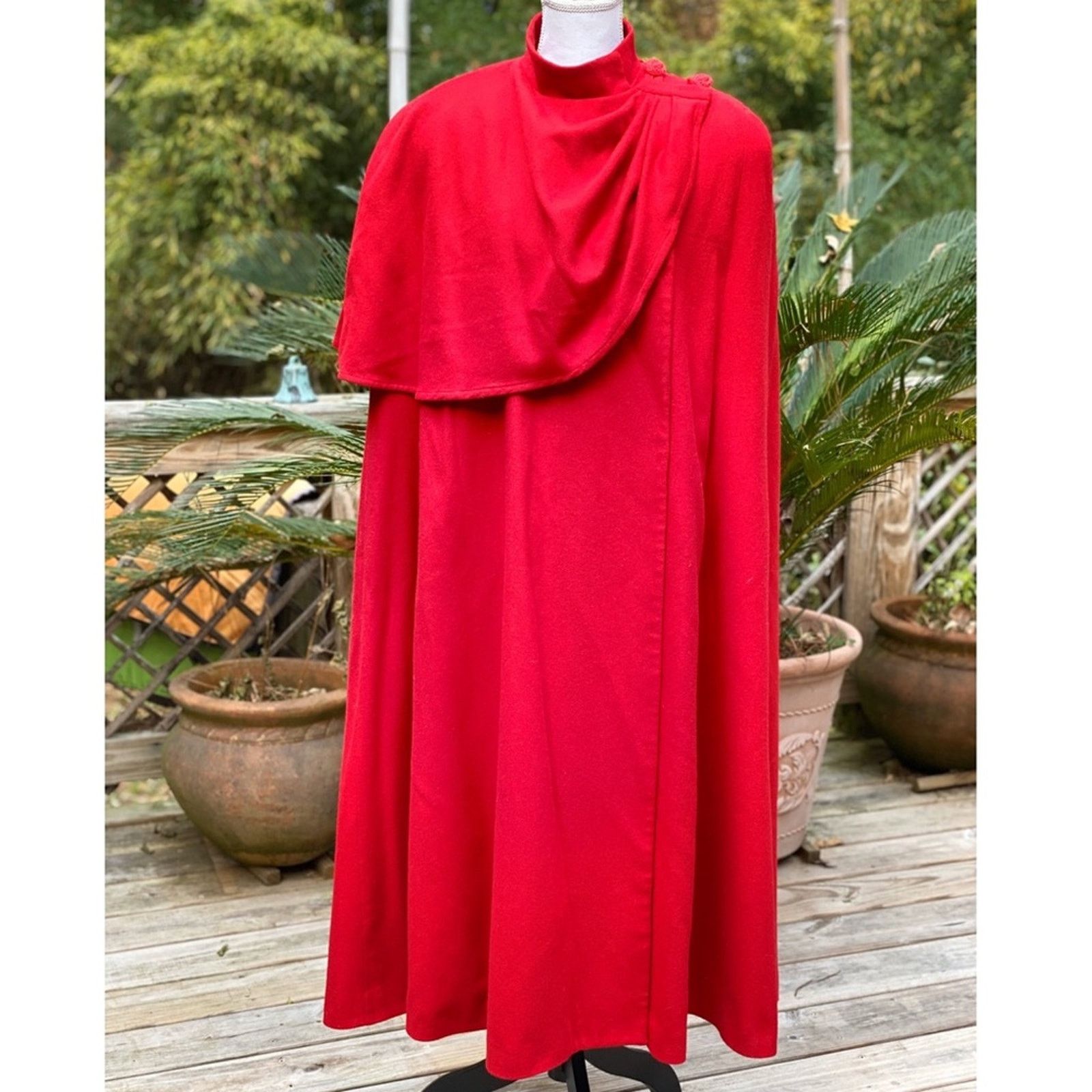 Vintage Merino Wool Cape Sz S Size S / US 4 / IT 40 - 3 Thumbnail