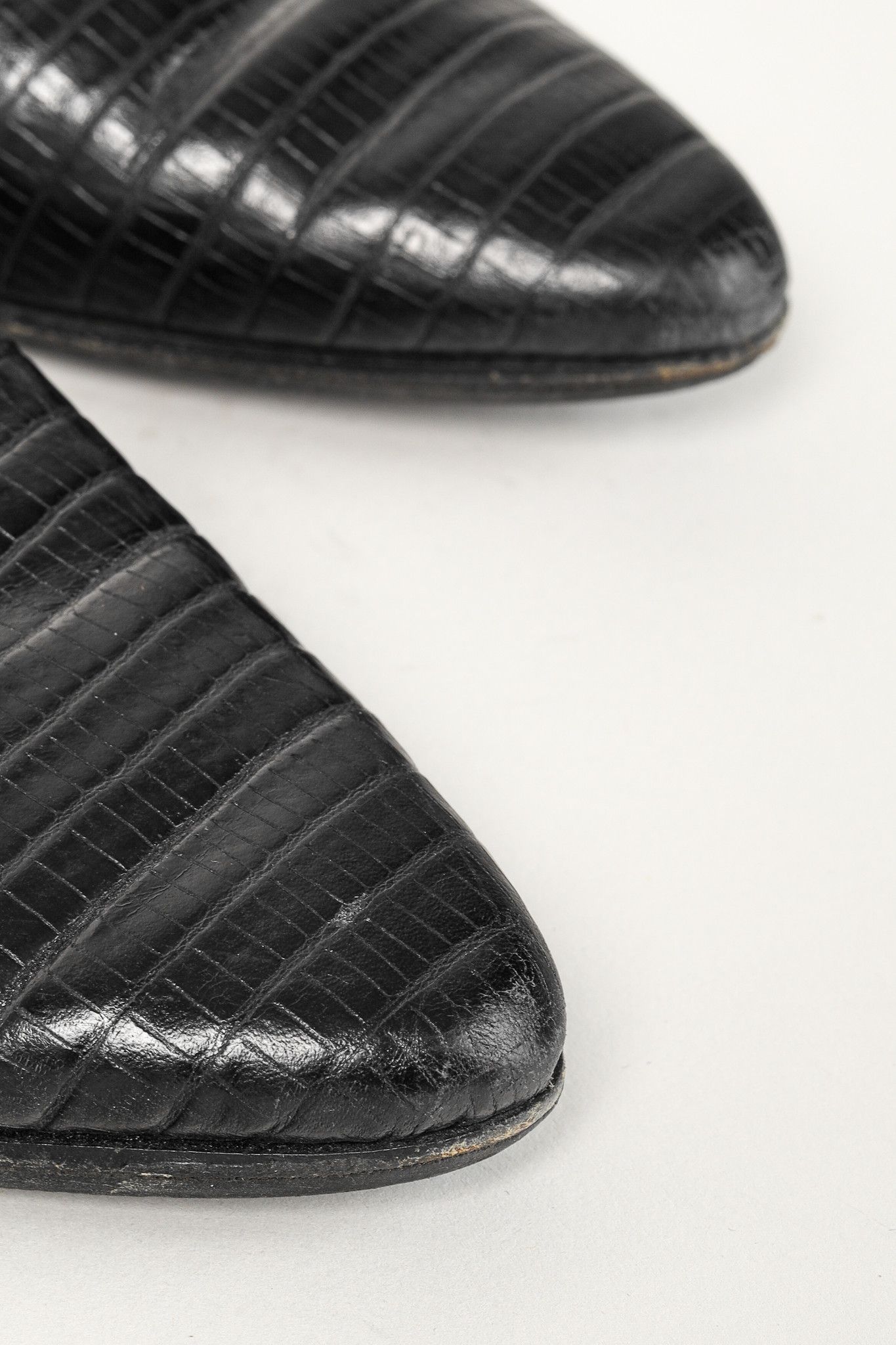 Alexander Wang Alexander Wang Elsa Black Croc-Embossed Leather Flats Size US 6.5 / IT 36.5 - 5 Thumbnail