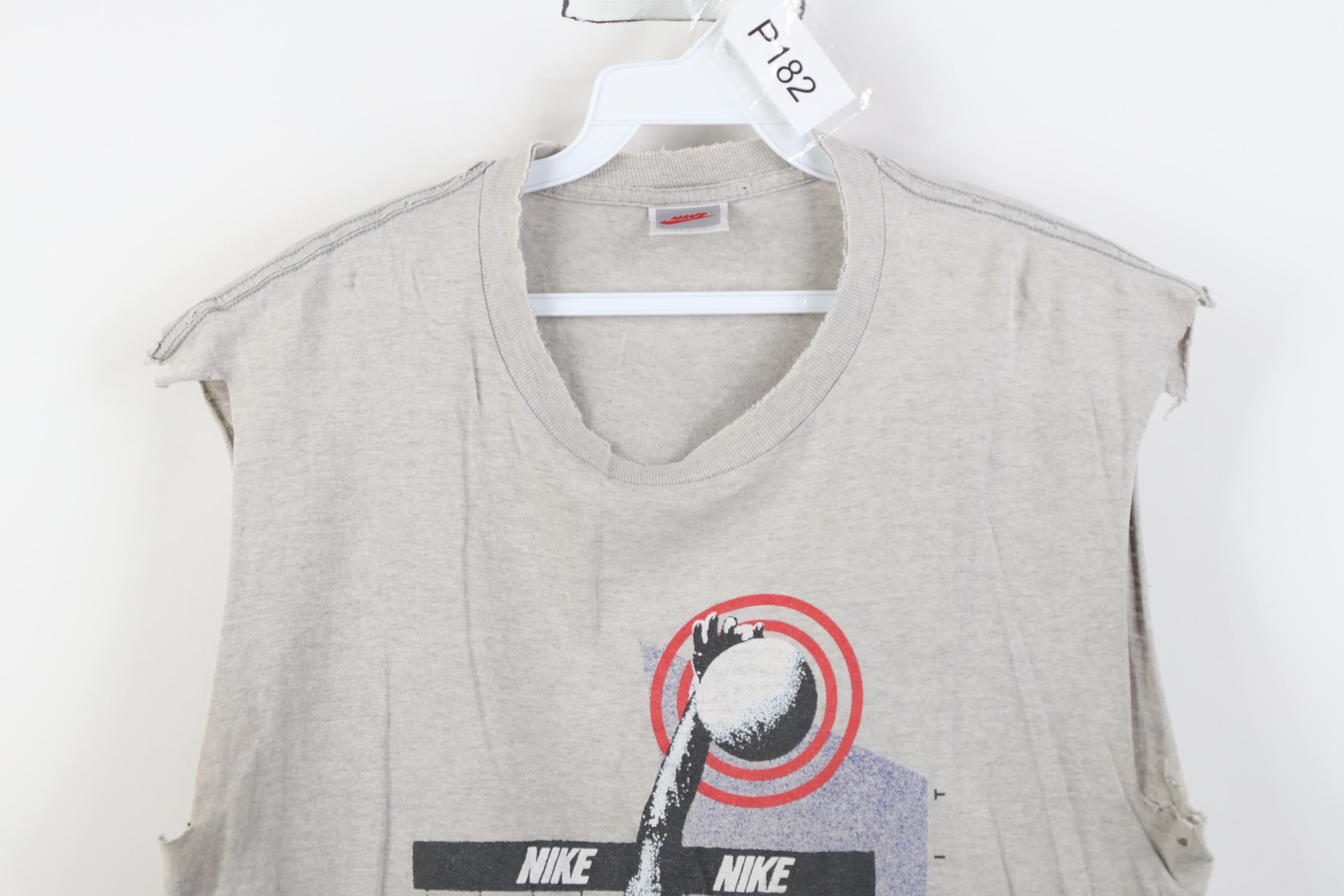 Nike Vintage 80s 90s Nike Cut Off Volleyball Beach T-Shirt USA Size US M / EU 48-50 / 2 - 2 Thumbnail
