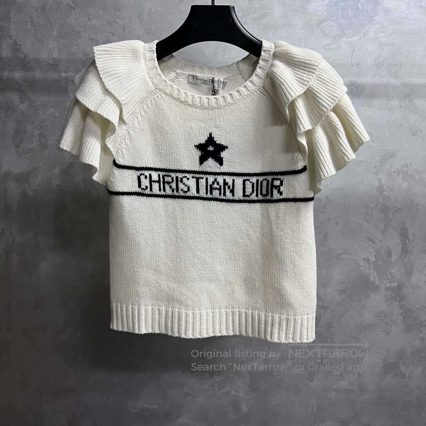 Dior Dior Color contrast logo letter jacquard lace short-sleeve Size M / US 6-8 / IT 42-44 - 1 Thumbnail