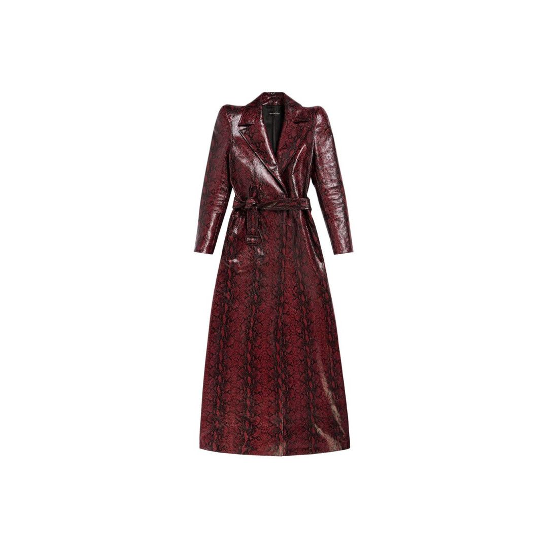 Balenciaga o1bcso1str1225 Snake Round Shoulder Trench Coat Multicolor Size M / US 6-8 / IT 42-44 - 1 Thumbnail
