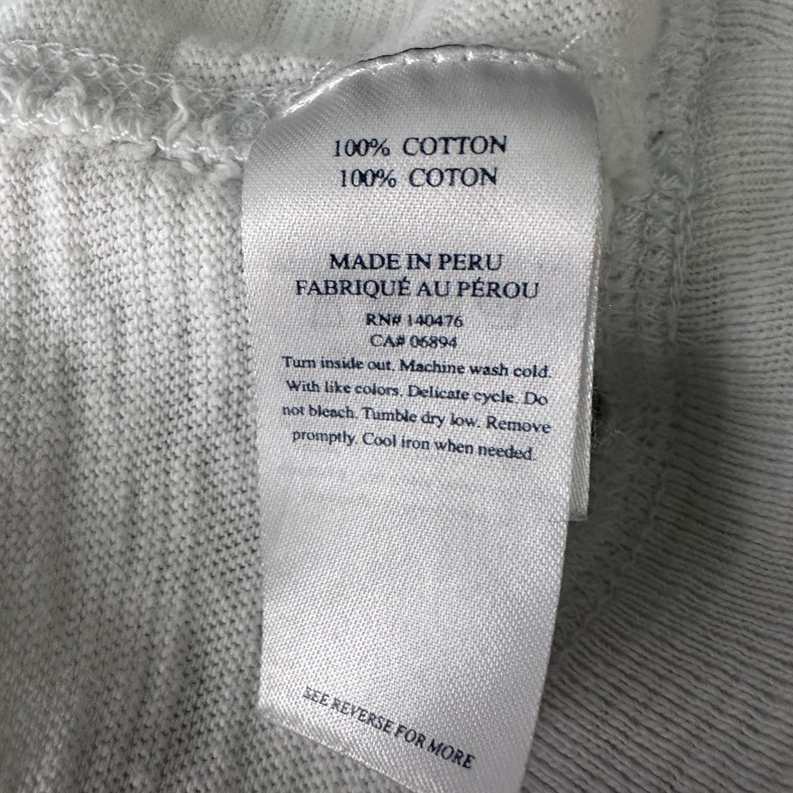 Faherty Faherty Hoodie Mens S Heathered White Cotton Long Sleeve Size US S / EU 44-46 / 1 - 7 Thumbnail