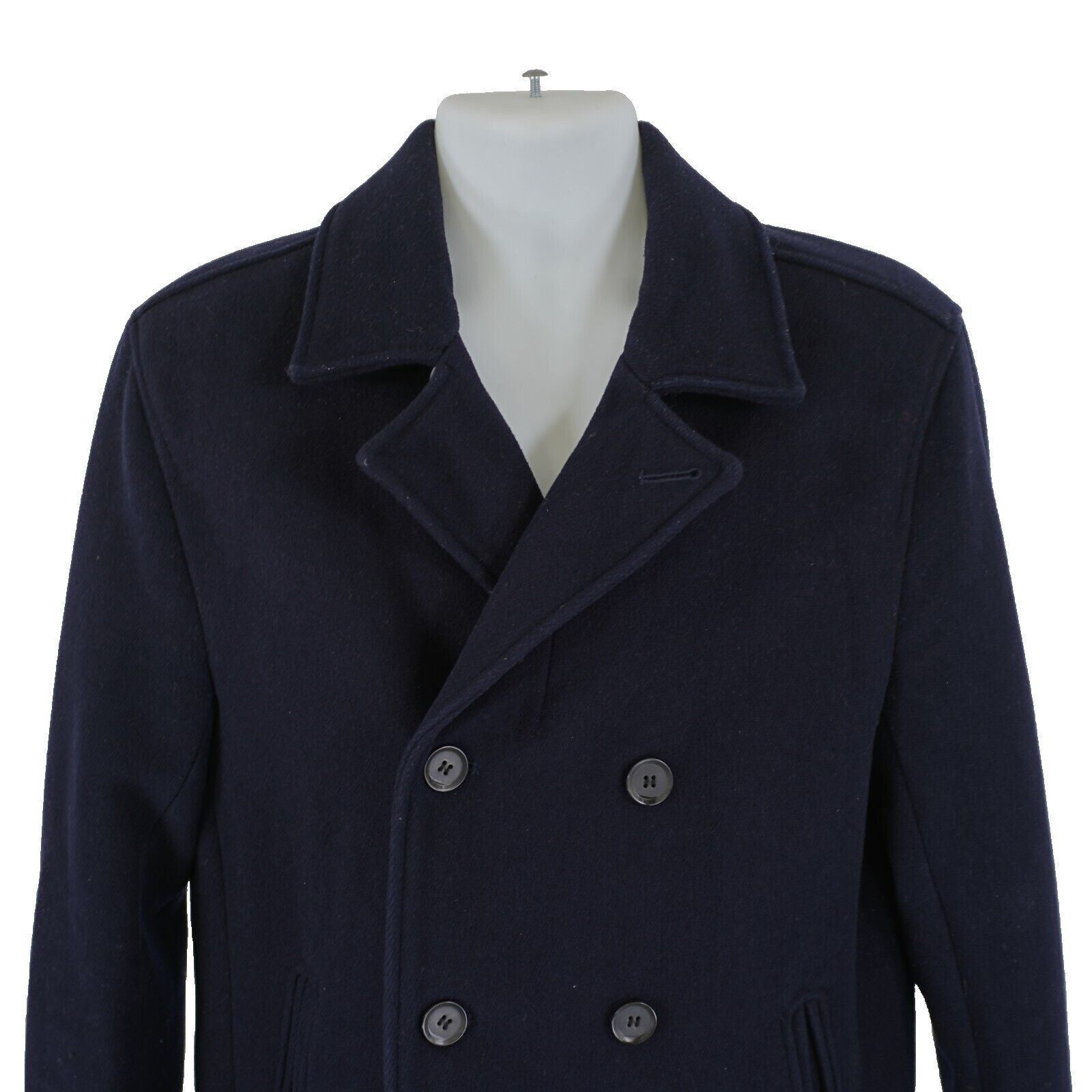 Forever 21 Forever 21 Men's Blue Wool Blend Peak Lapel Double Breasted Size US XL / EU 56 / 4 - 1 Thumbnail