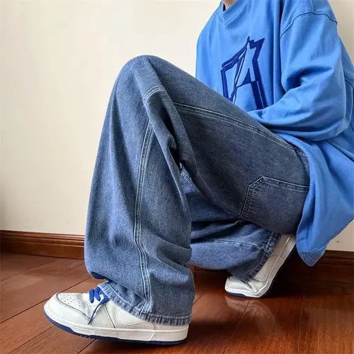Jean Kamachi x Nanae Blue Color Straight Denim Baggy Pant Size US 32 / EU 48 - 7 Thumbnail