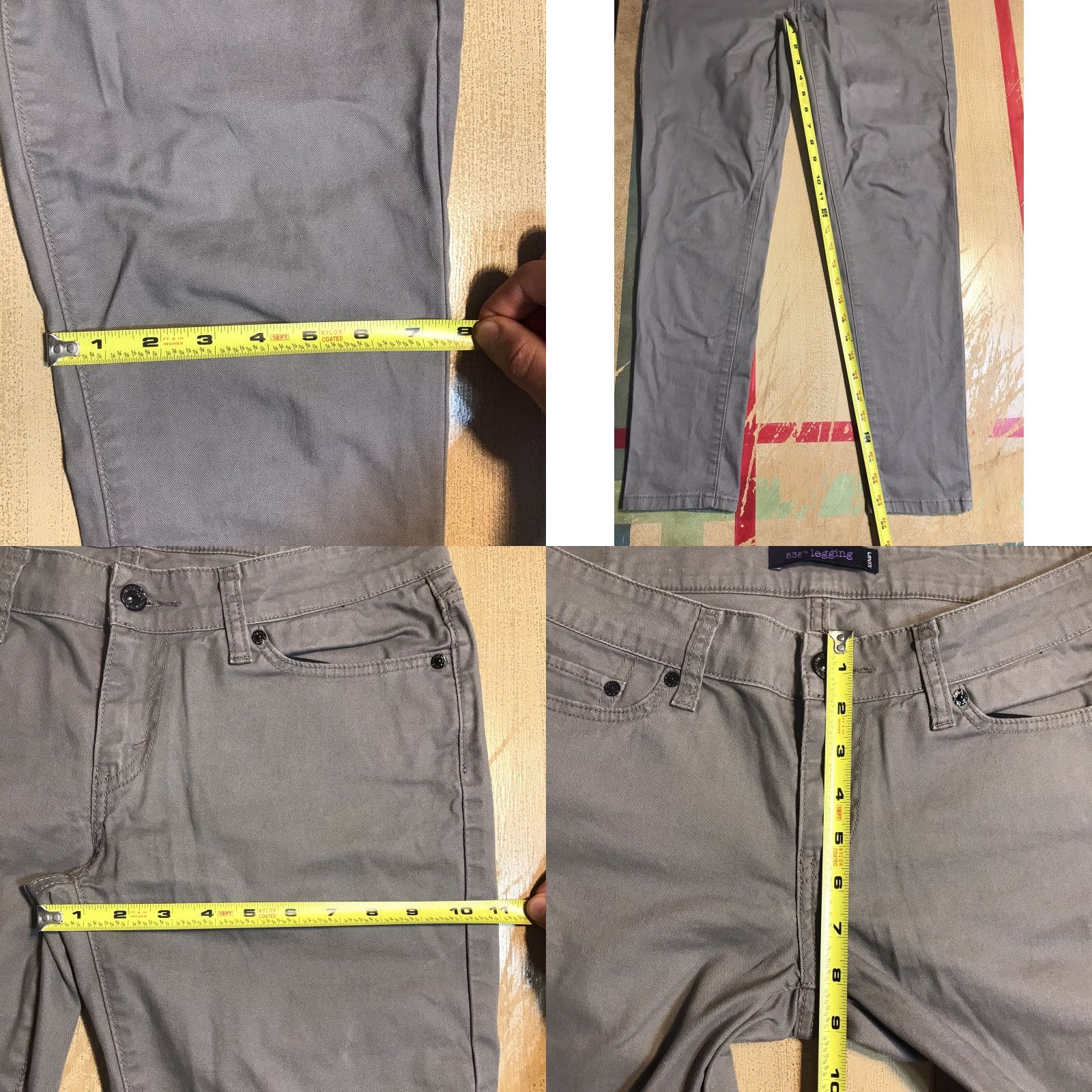 Levi's VINTAGE Levi's 535 Jegging Jeans Gray Denim 5-Pocket Stretch Logo Womens 29 Inseam 27.5 Adult Regular Cowgirl Western 80s 90s Size 29" - 8 Thumbnail
