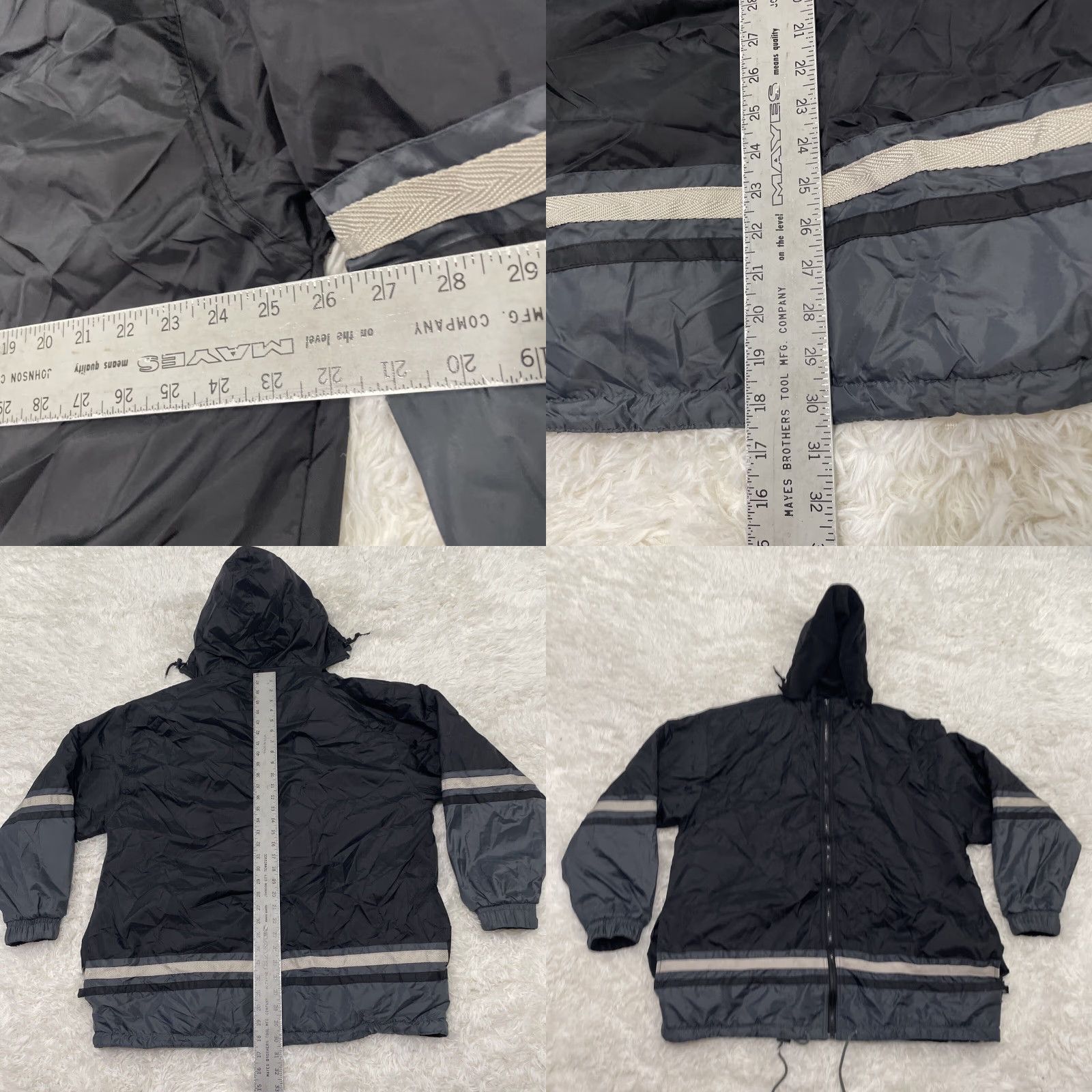 Vintage VINTAGE XNT Jacket Men L Zip Hood Black Geometric Cut Sew Fleece Lined Ski Anorak Nylon Softshell Insulated Regular Size XNT Mens Size US L / EU 52-54 / 3 - 8 Thumbnail