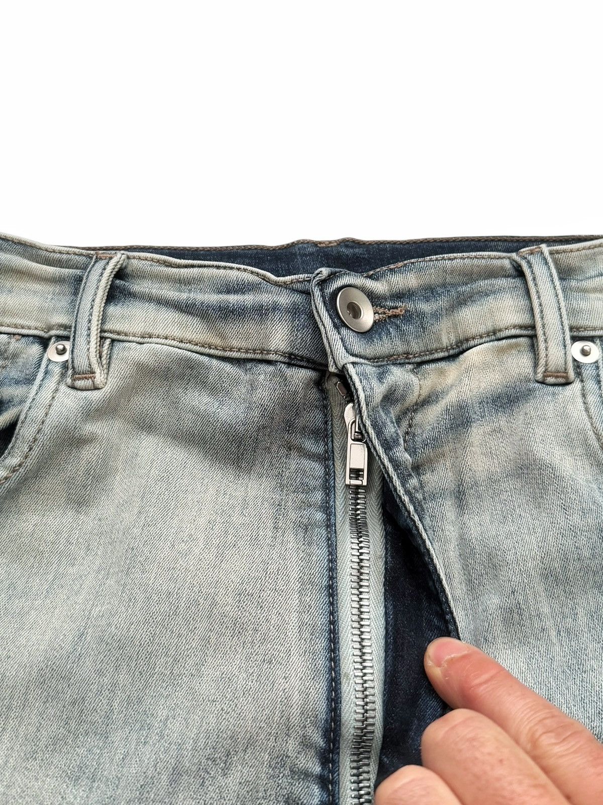 Rick Owens Sky Hustler Mineral Bolan Bootcut Denim Flare Size US 33 - 6 Thumbnail